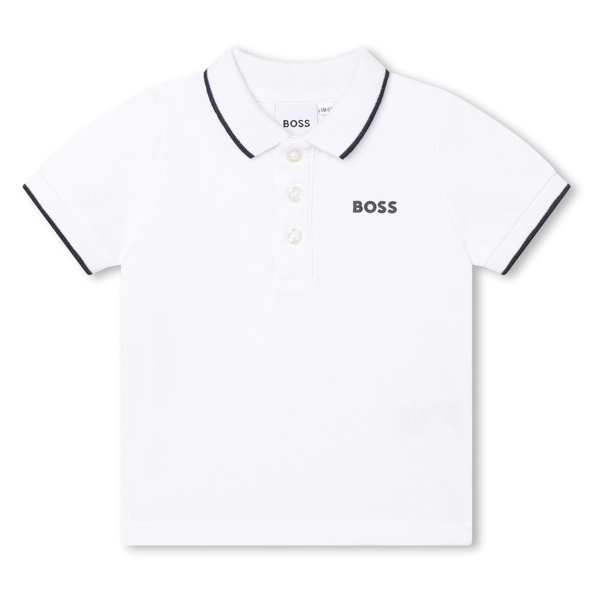 Baby Boys White Polo Shirt