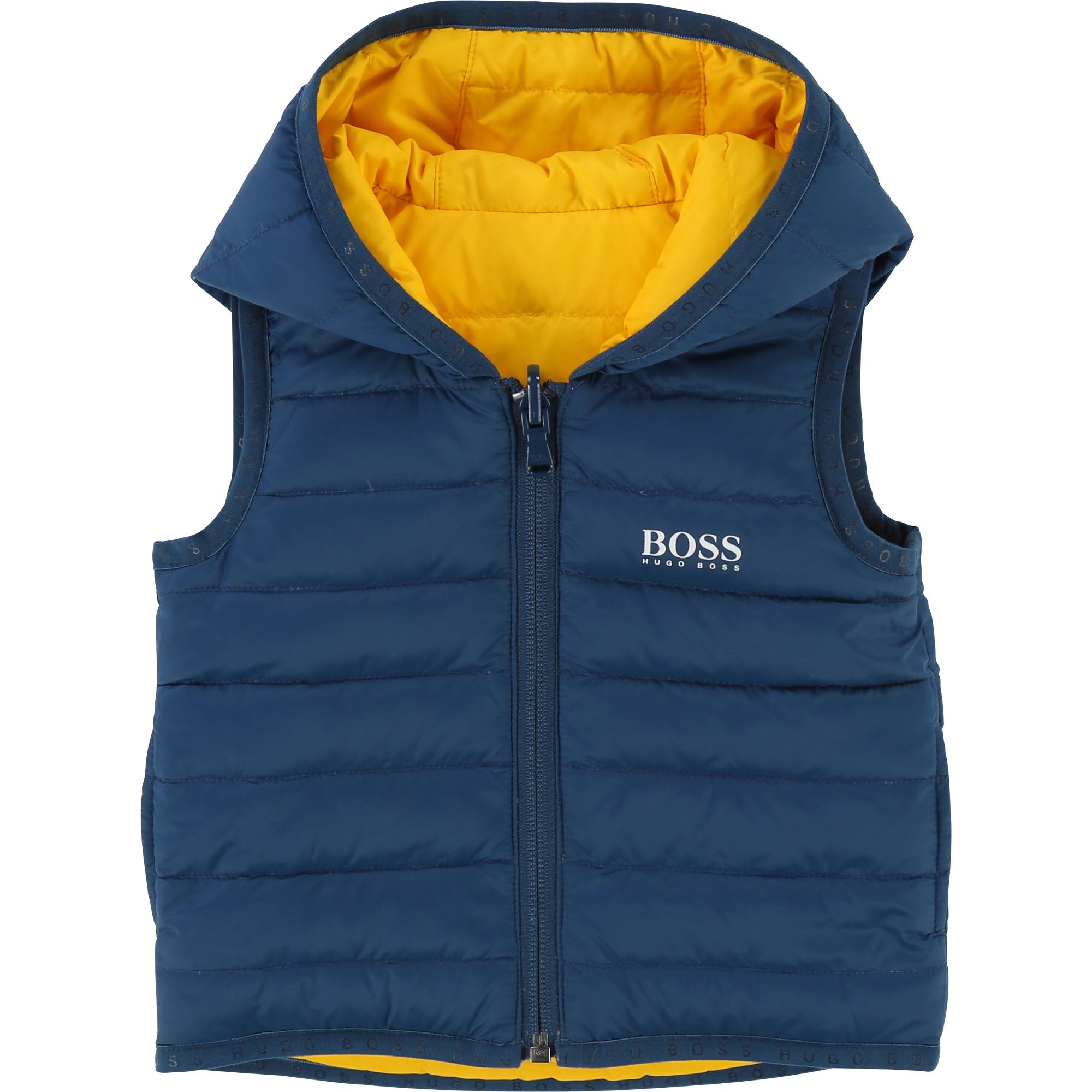 Baby Boys Blue & Yellow Reversibie Vest