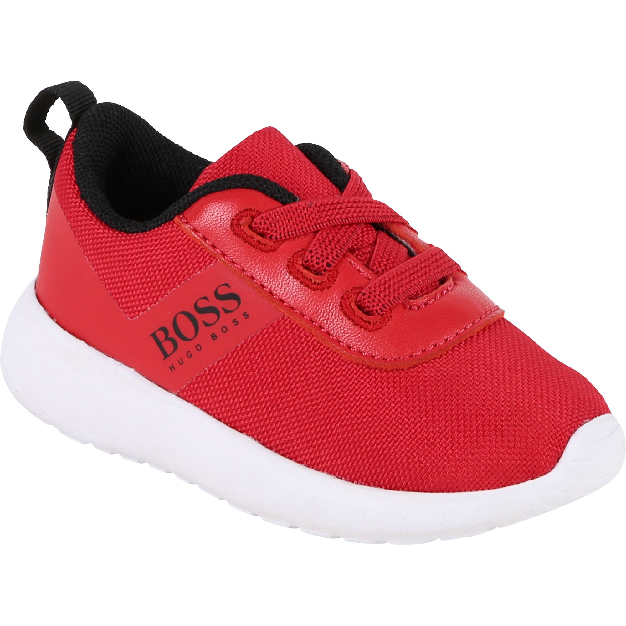 Baby Boys Red & White Textile Shoes