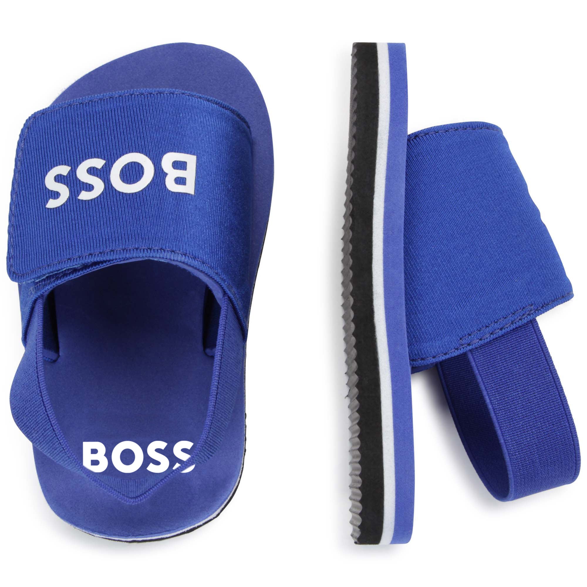Baby Boys Blue Logo Sandals