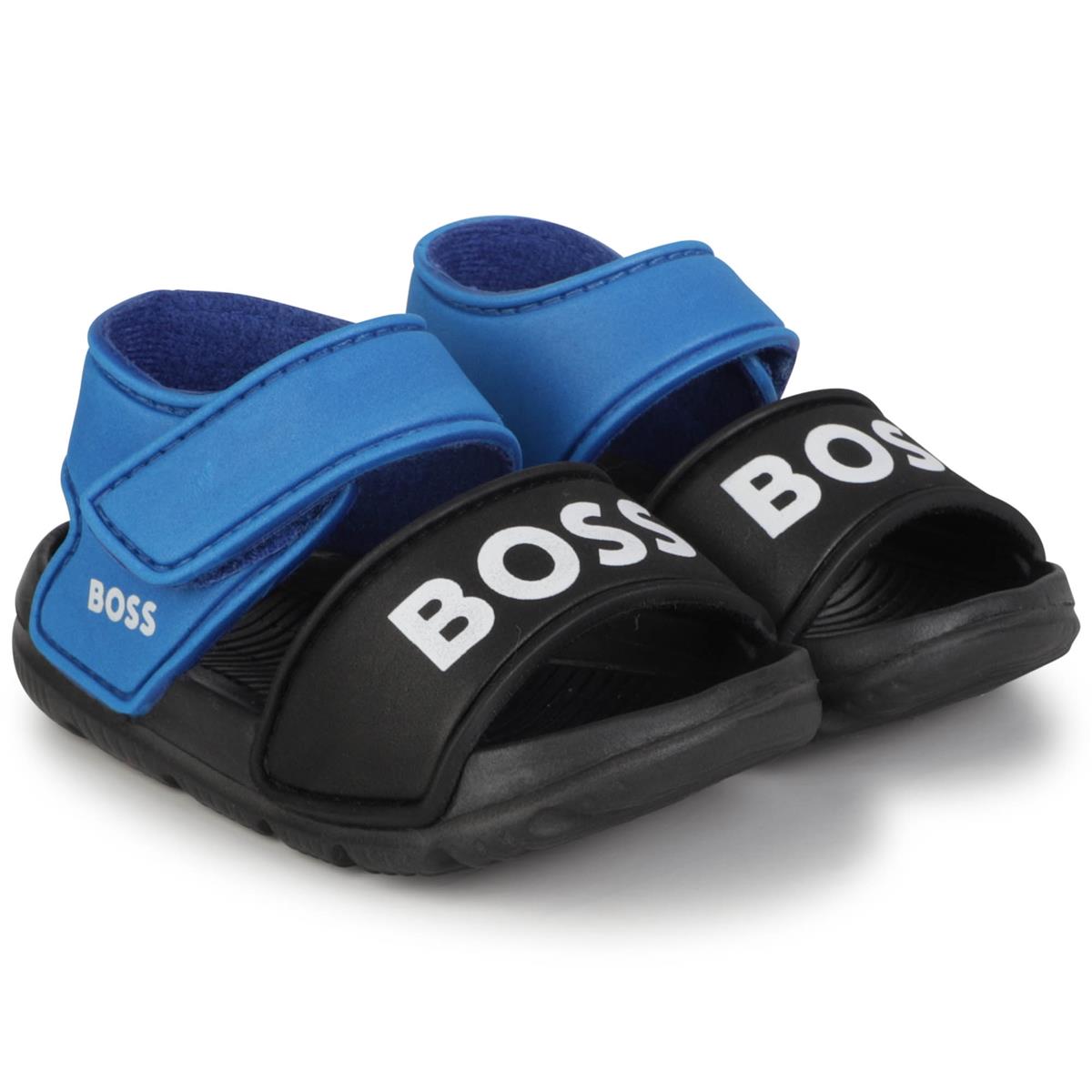 Baby Boys Black Logo Sandals