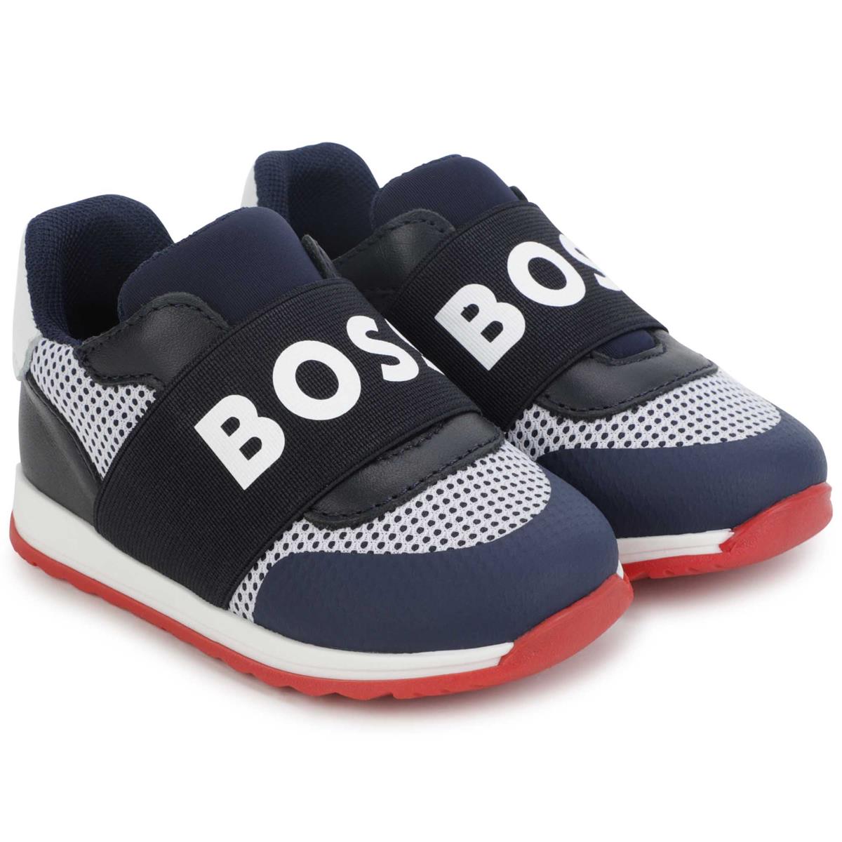 Boys Blue Logo Shoes