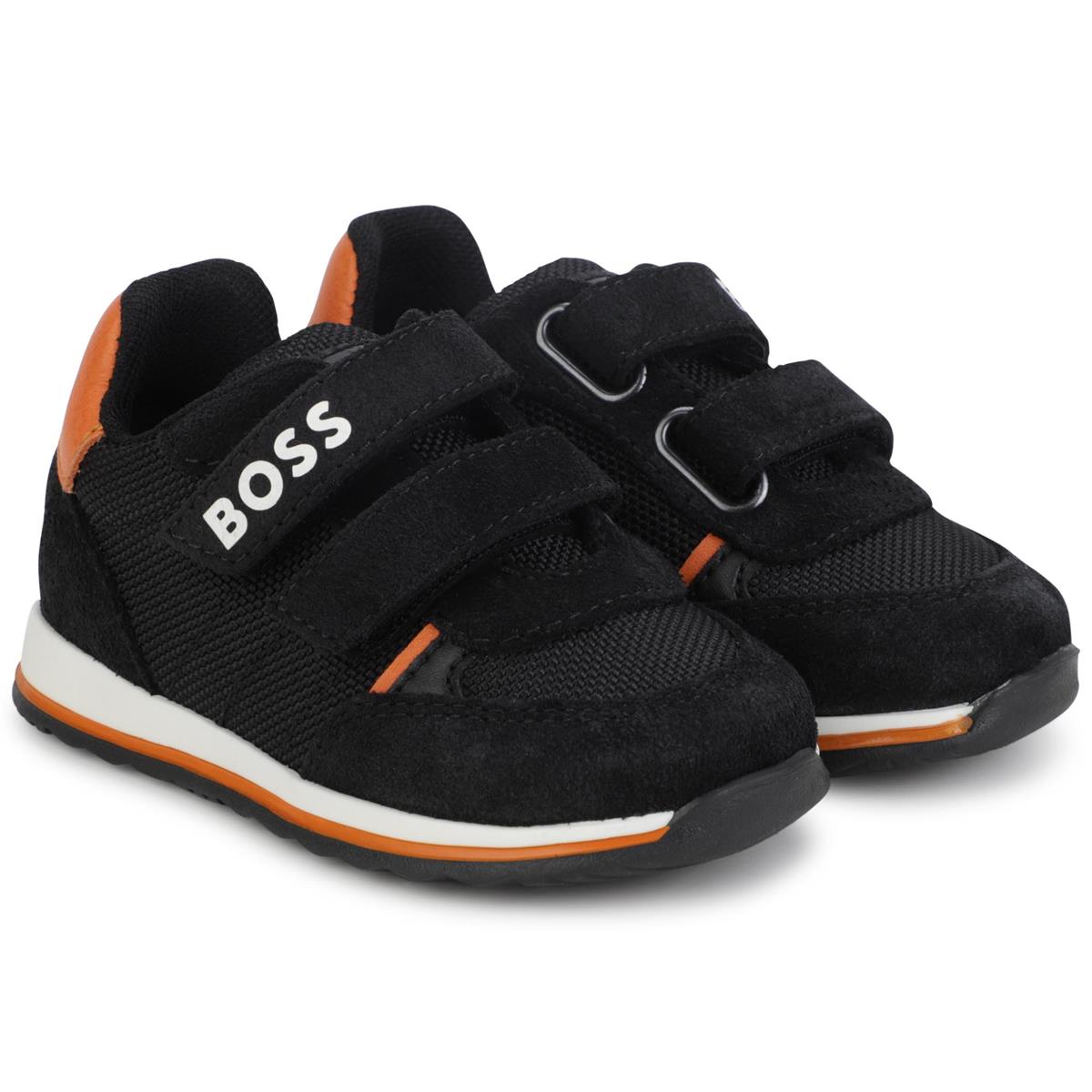 Boys Black Logo Shoes