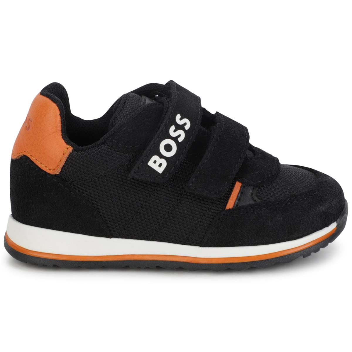 Boys Black Logo Shoes