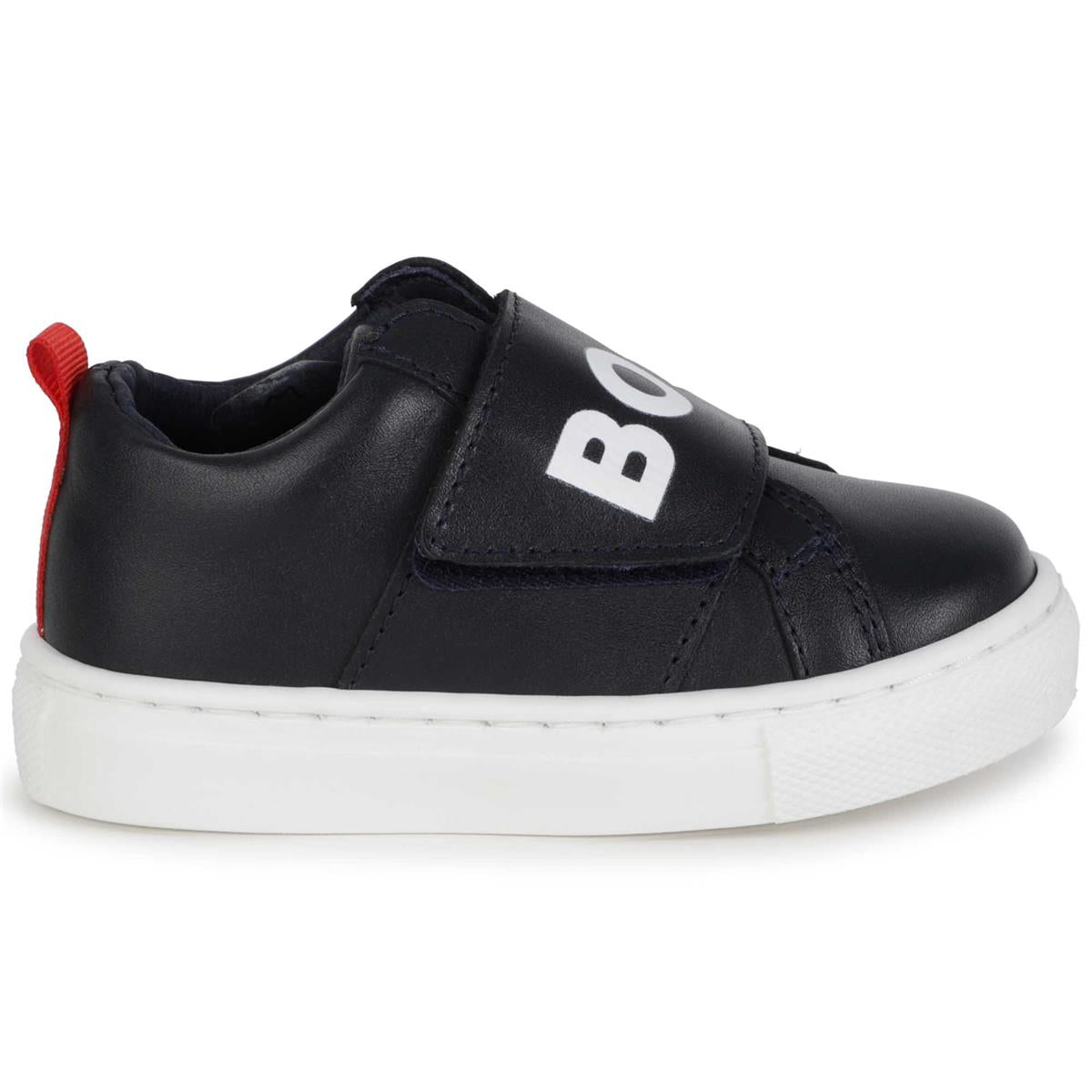 Boys & Girls Black Logo Shoes