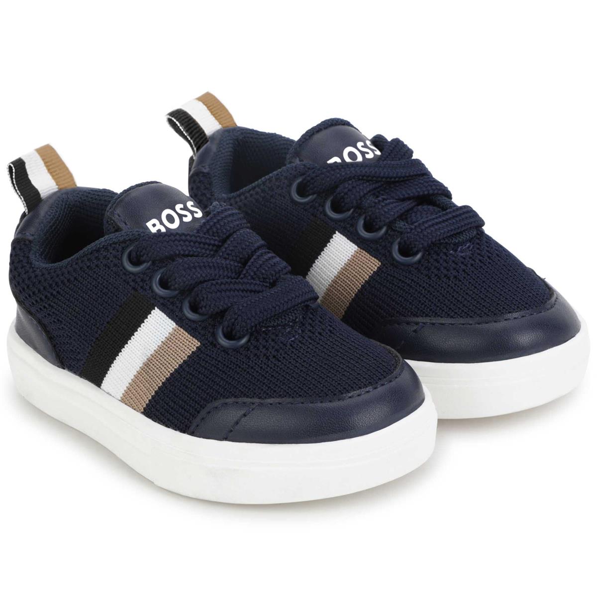 Boys Blue Logo Shoes