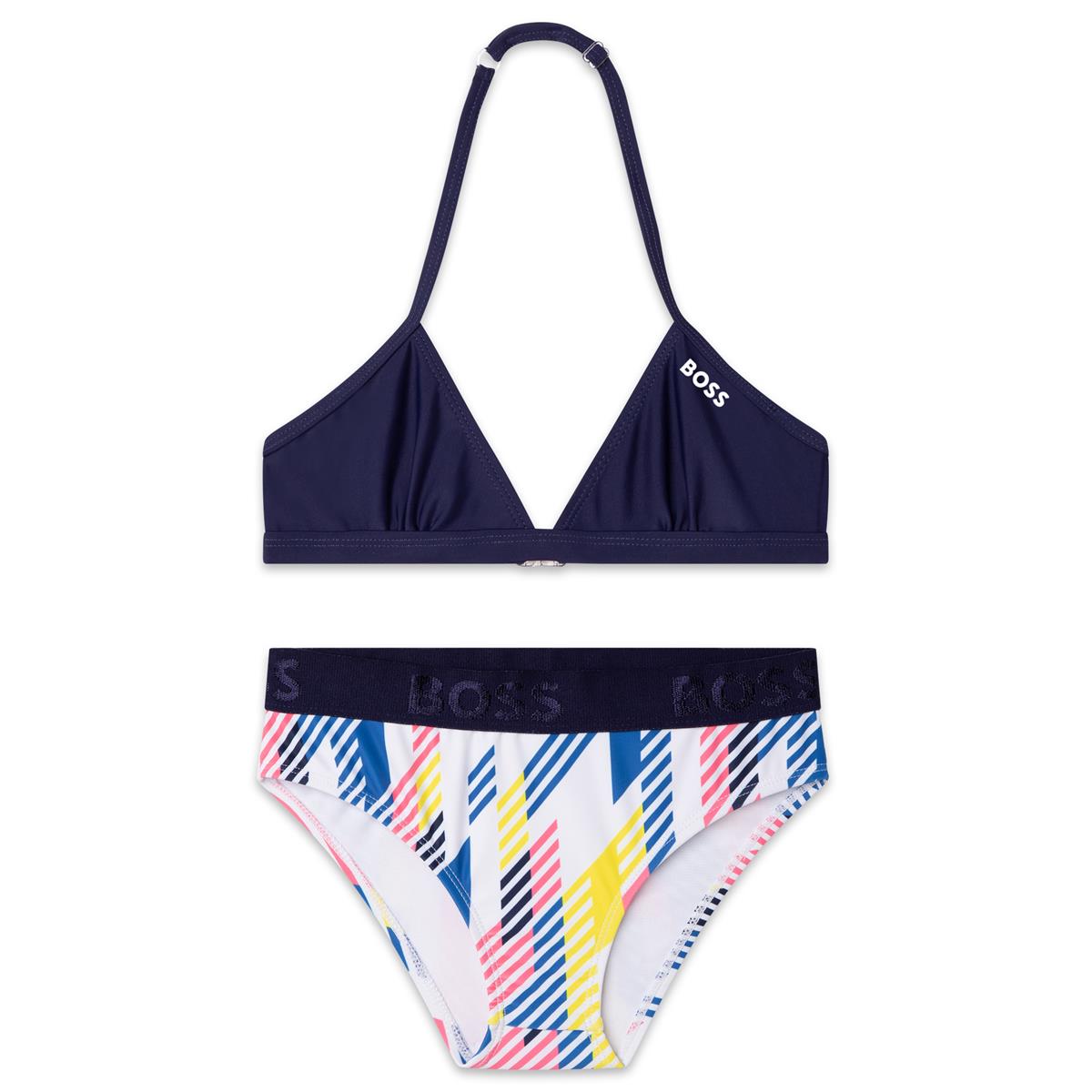 Girls Navy Swimsuit Set