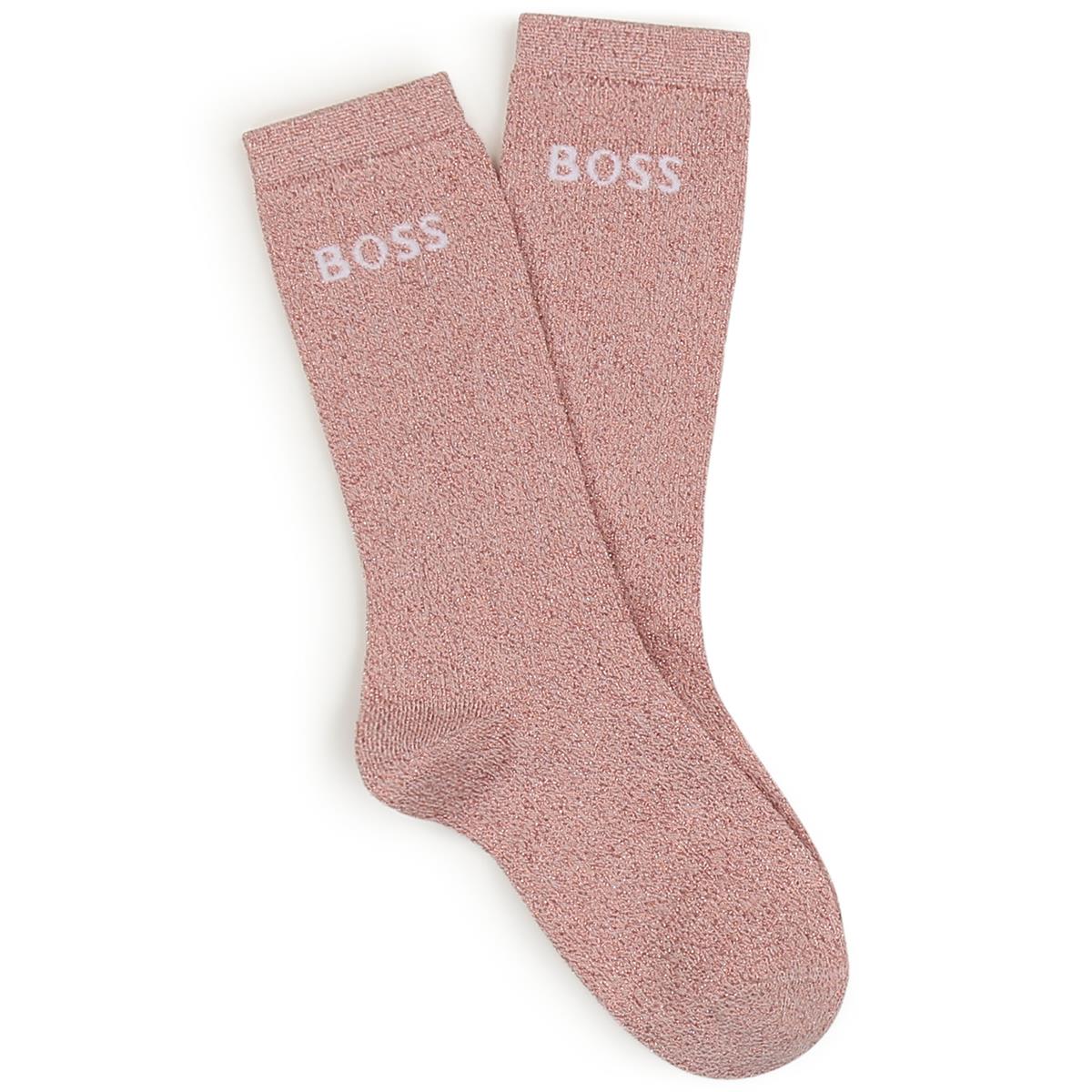 Girls White Logo Socks