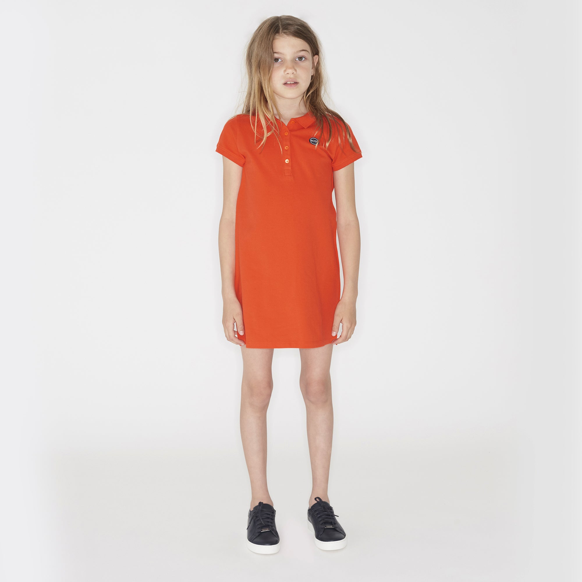 Girls Red Cotton Dress