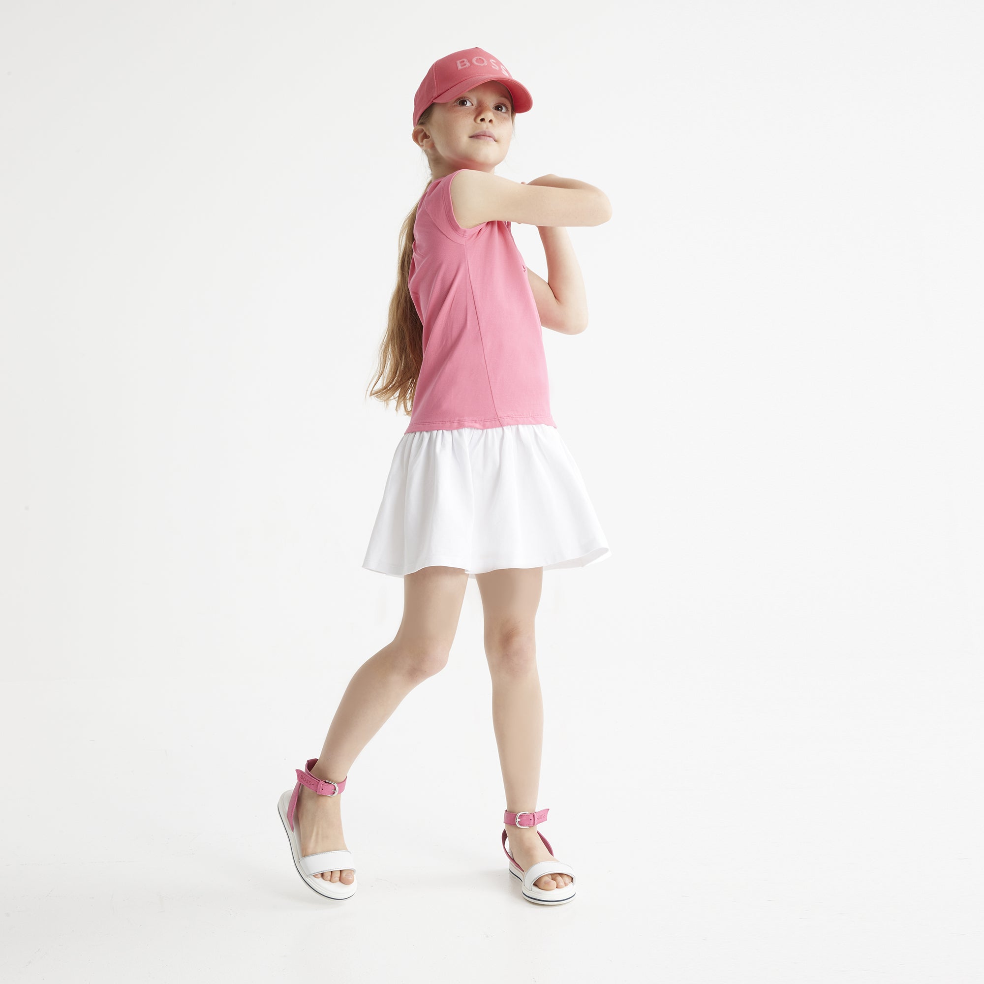 Girls Pink Cotton Dress