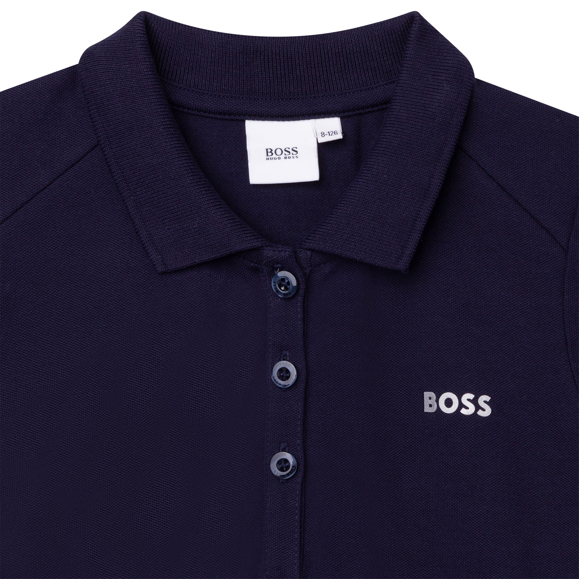 Girls Navy Blue Cotton Dress