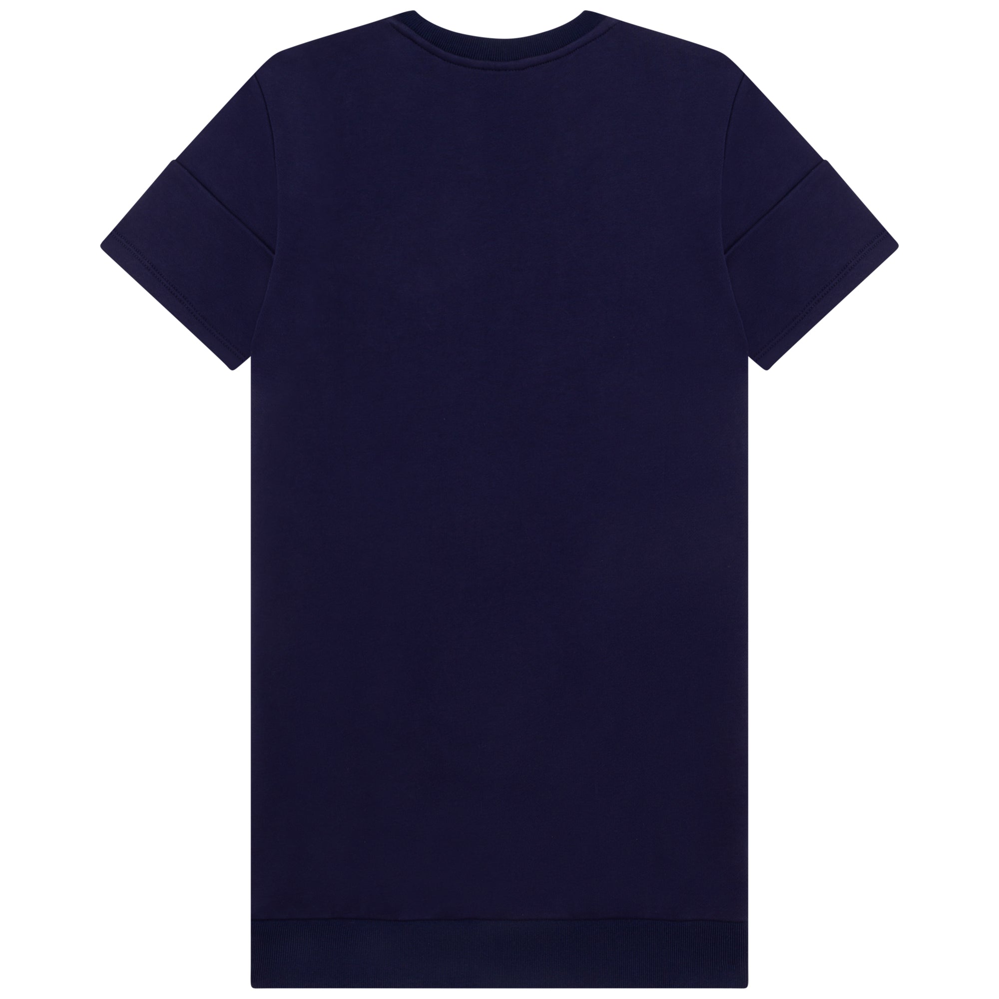 Girls Navy Cotton T-Shirt Dress