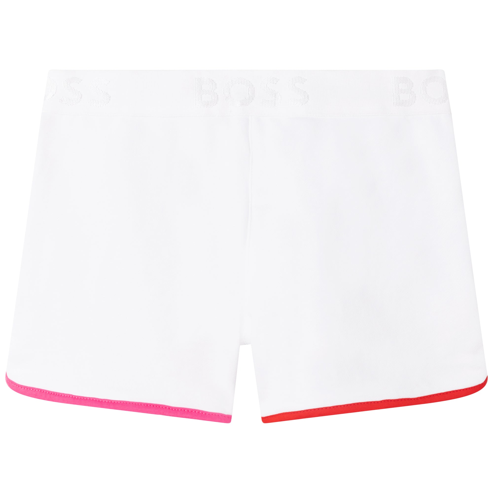 Boys & Girls White Cotton Shorts