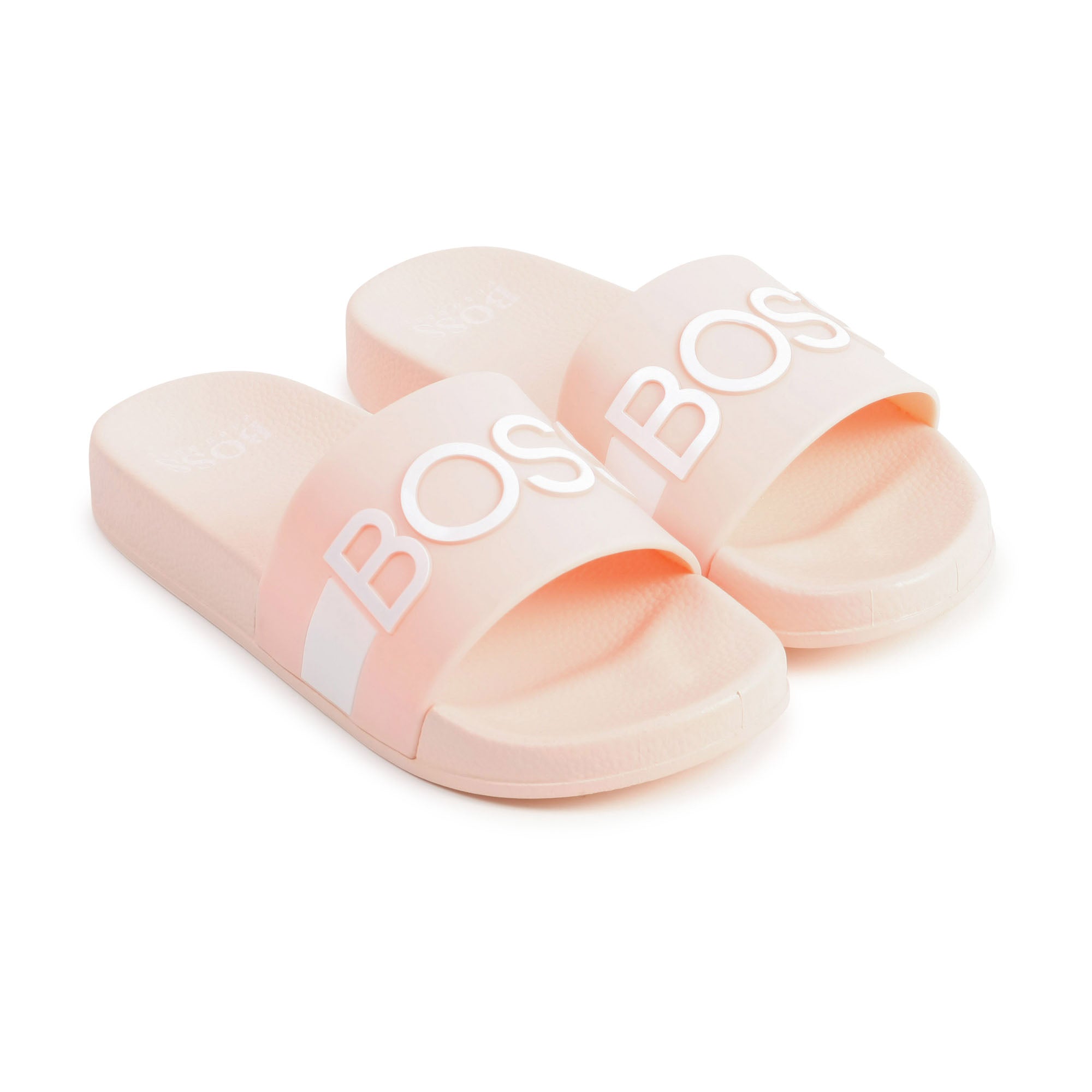 Girls Light Pink Logo Sandals