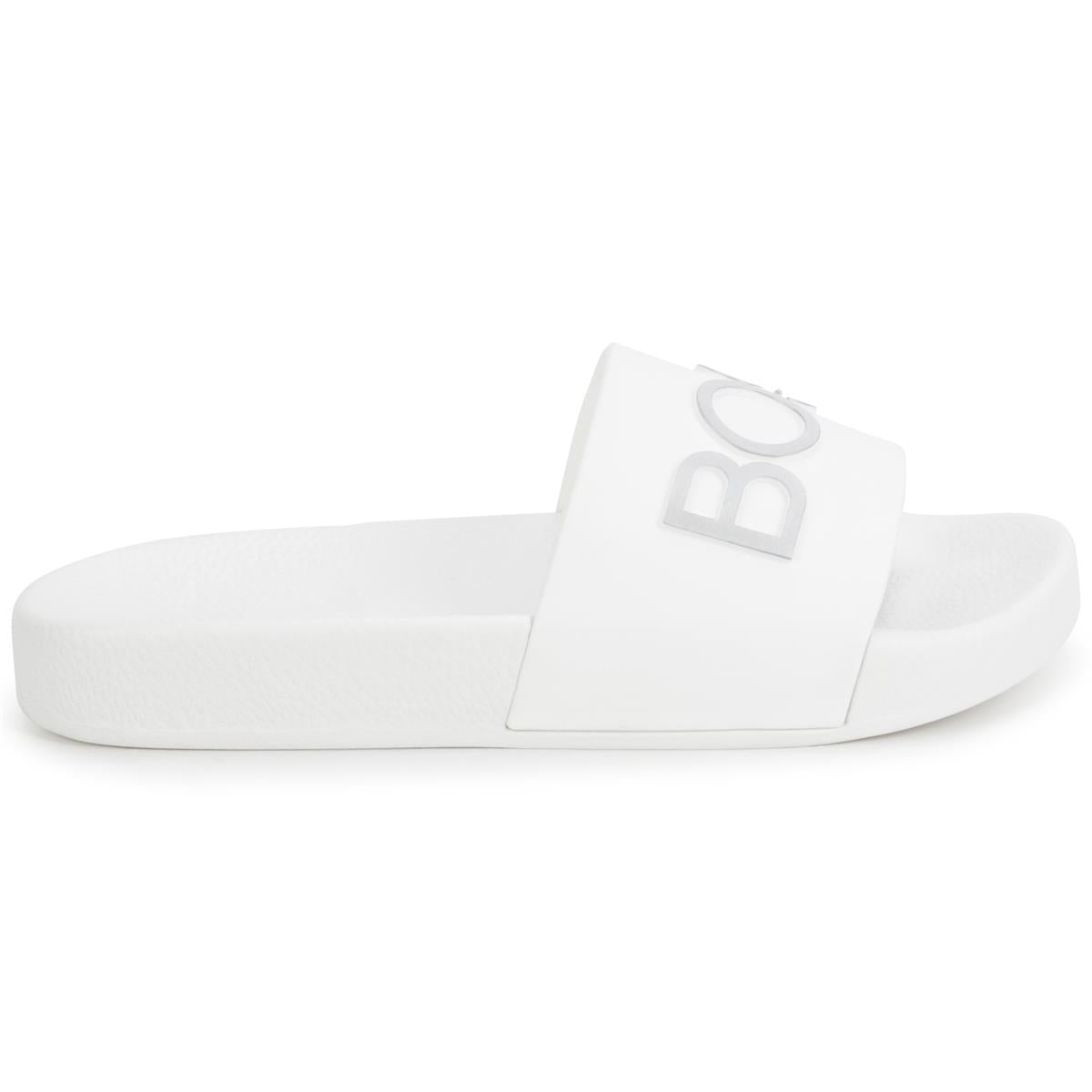 Girls White Logo Sandals