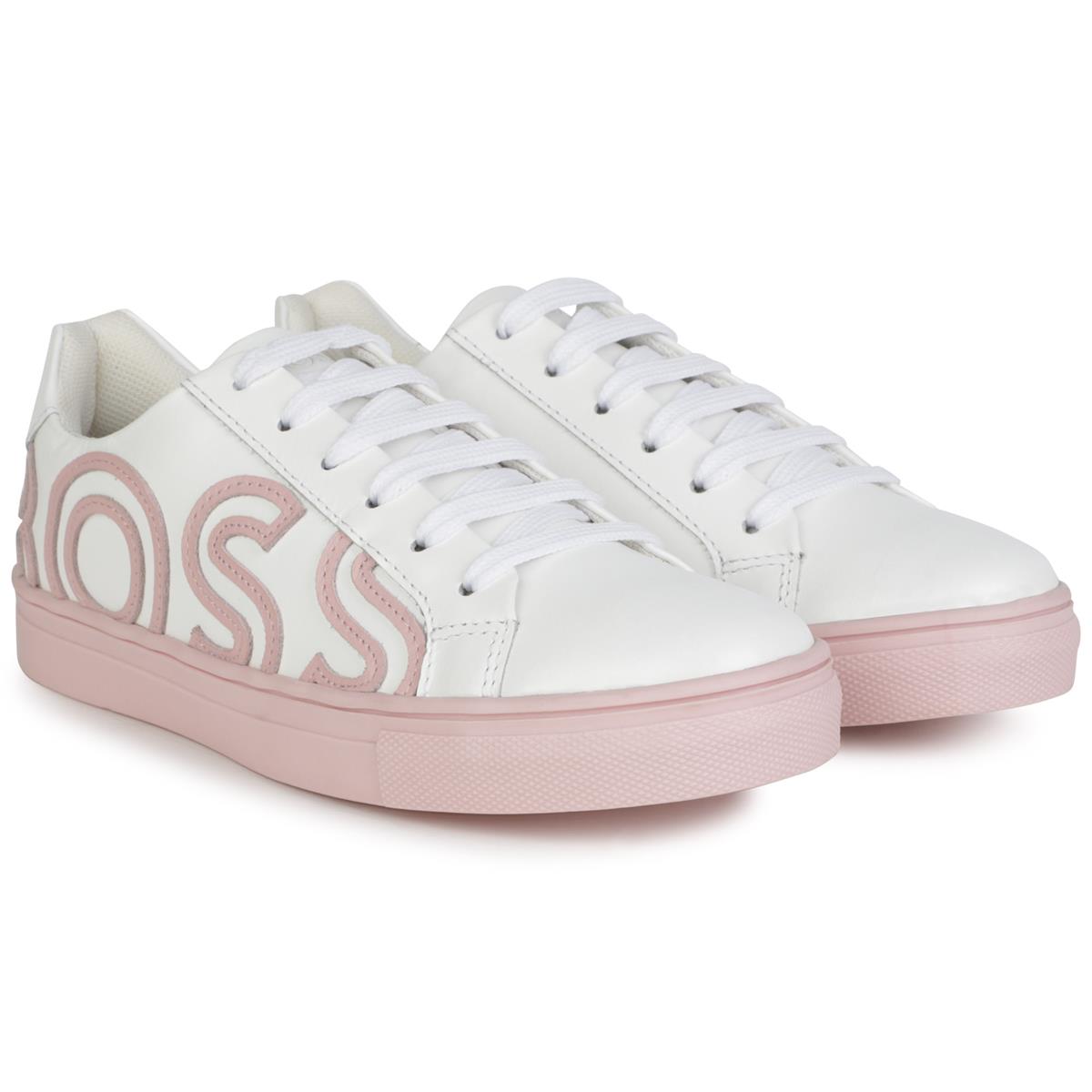 Girls White Logo Shoes