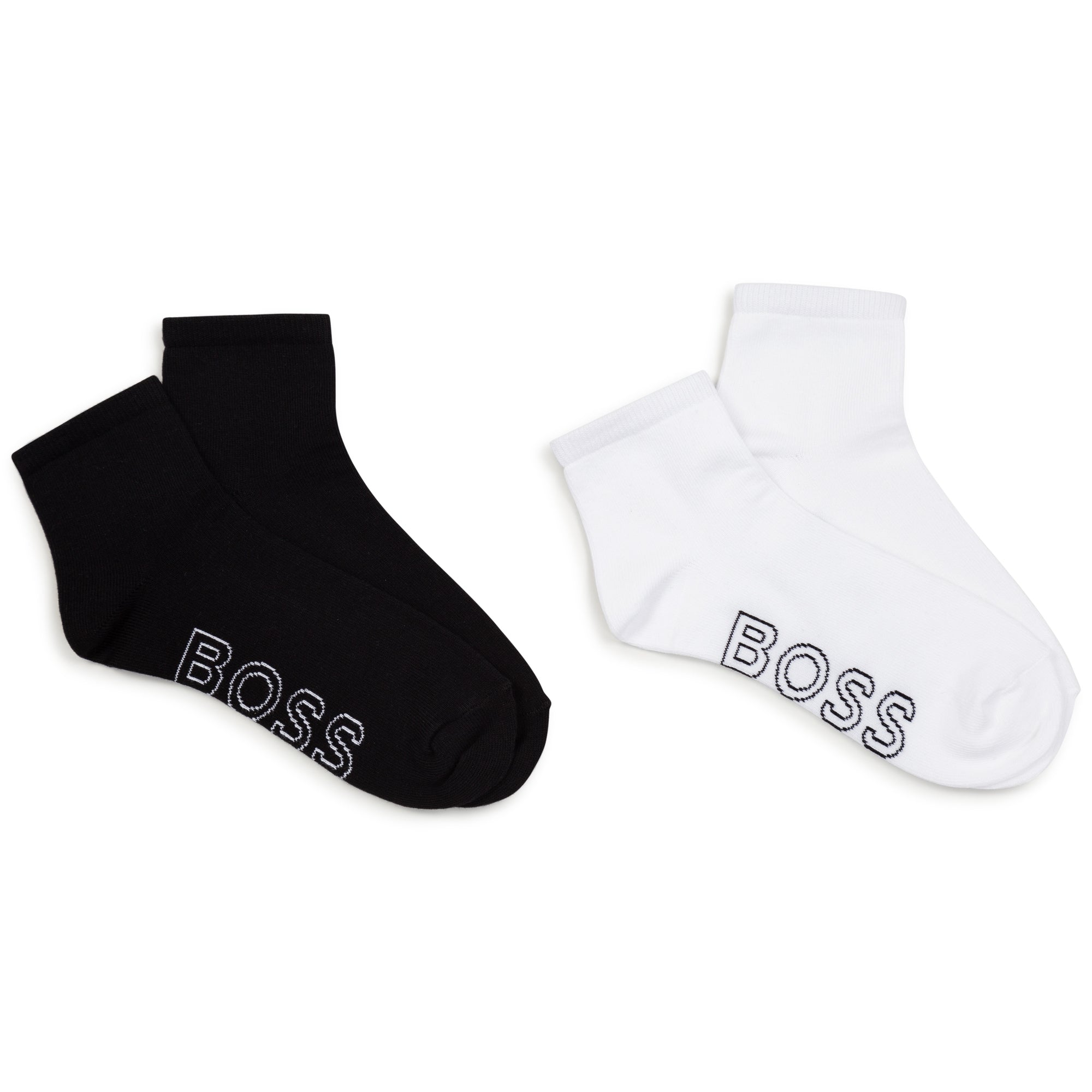 Boys & Girls Black & White Cotton Socks