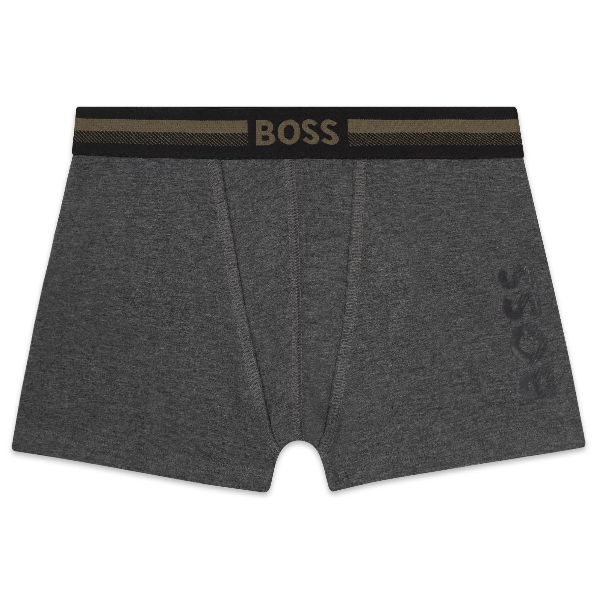 Boys Grey Cotton Underwear Set(2 Pack)
