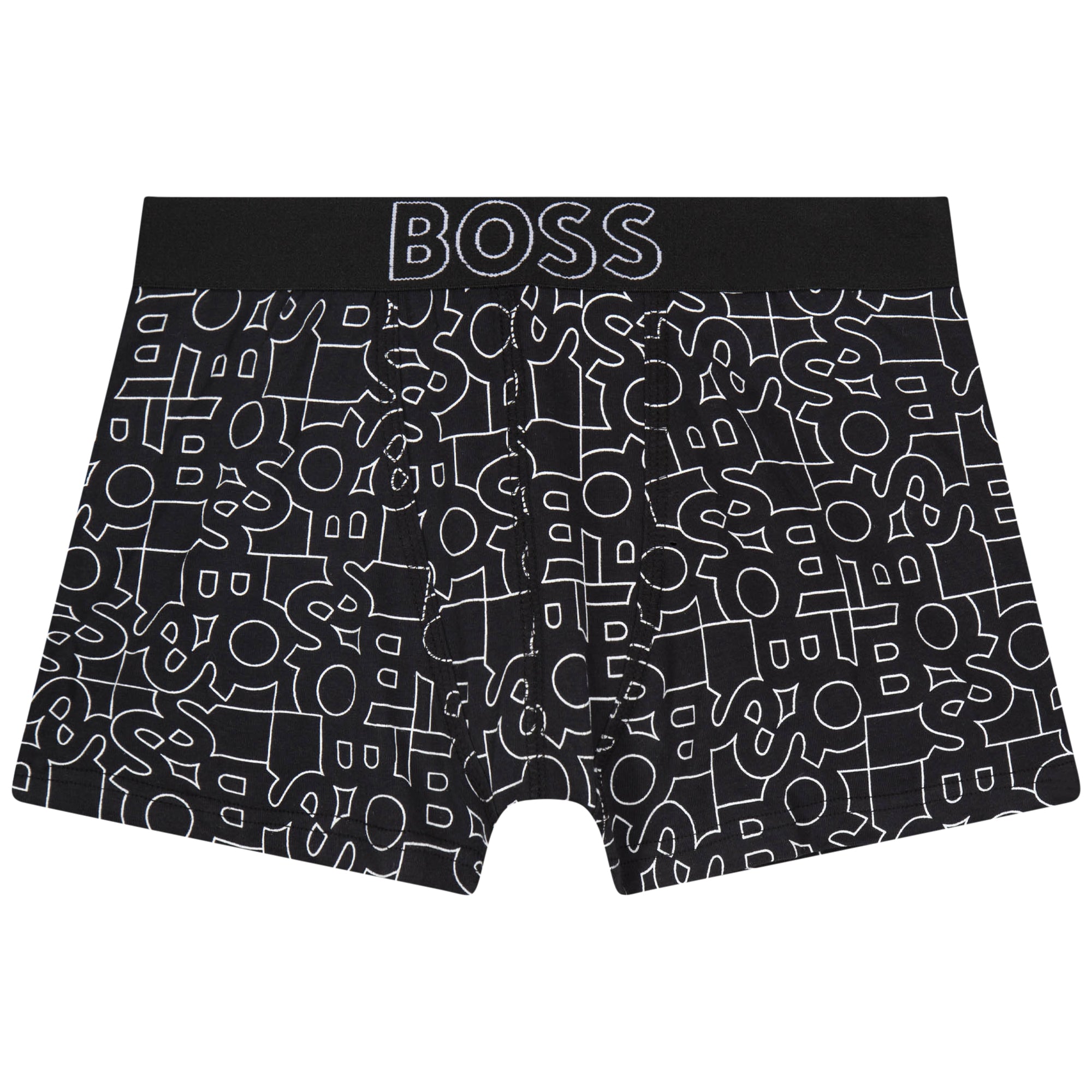 Boys Black Cotton Underwear Set(2 Pack)