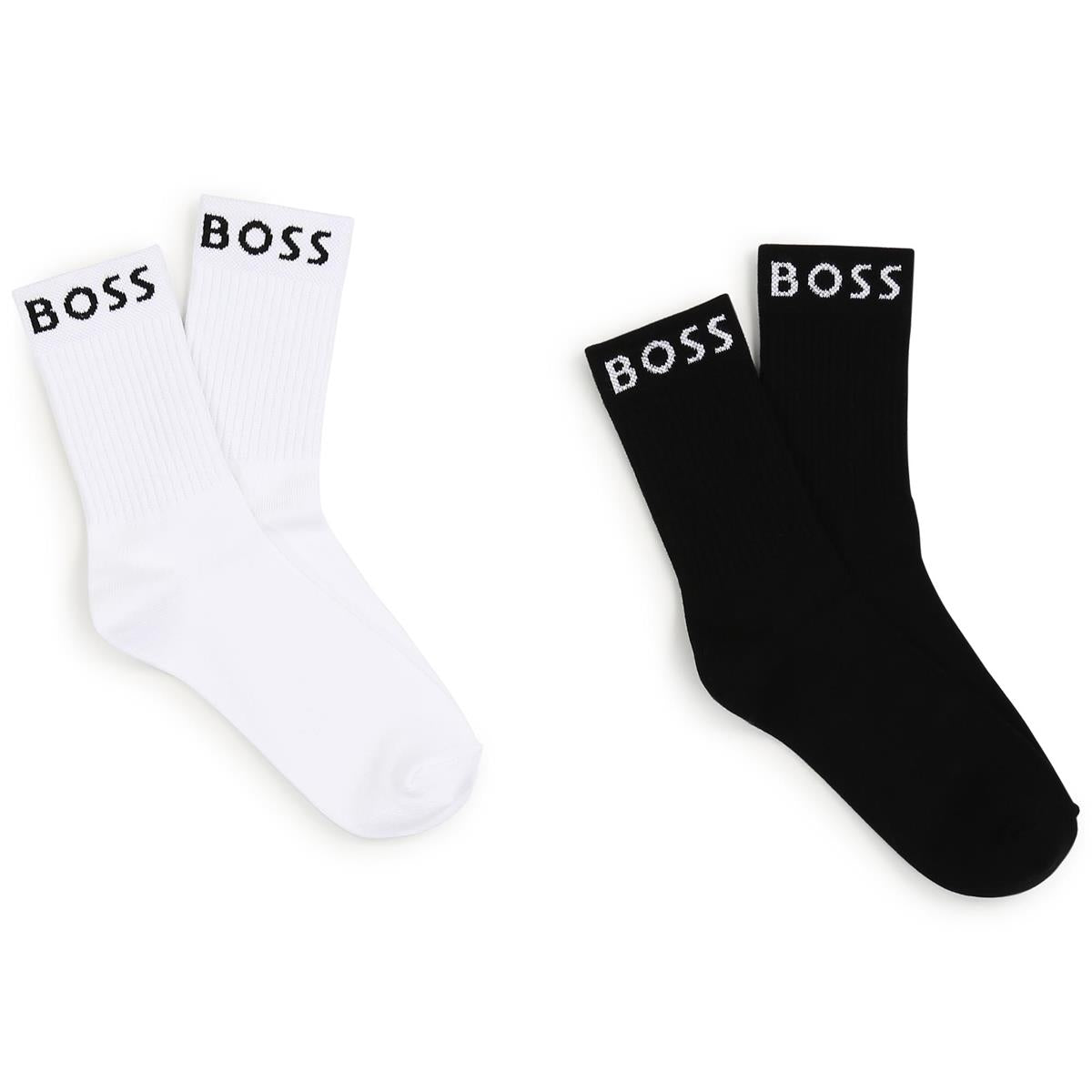 Boys Black Logo Socks(2 Pack)