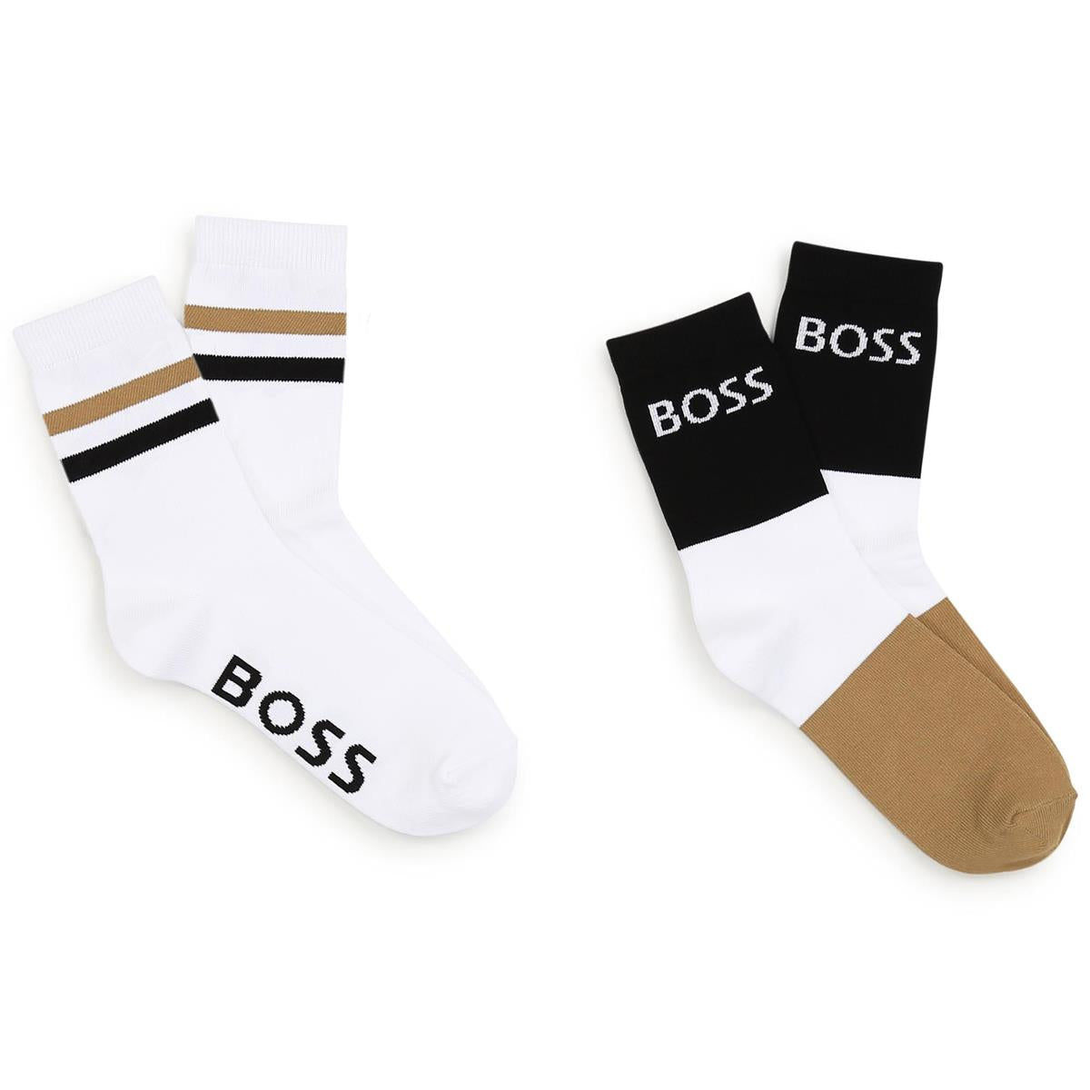 Boys White Logo Socks(2 Pack)