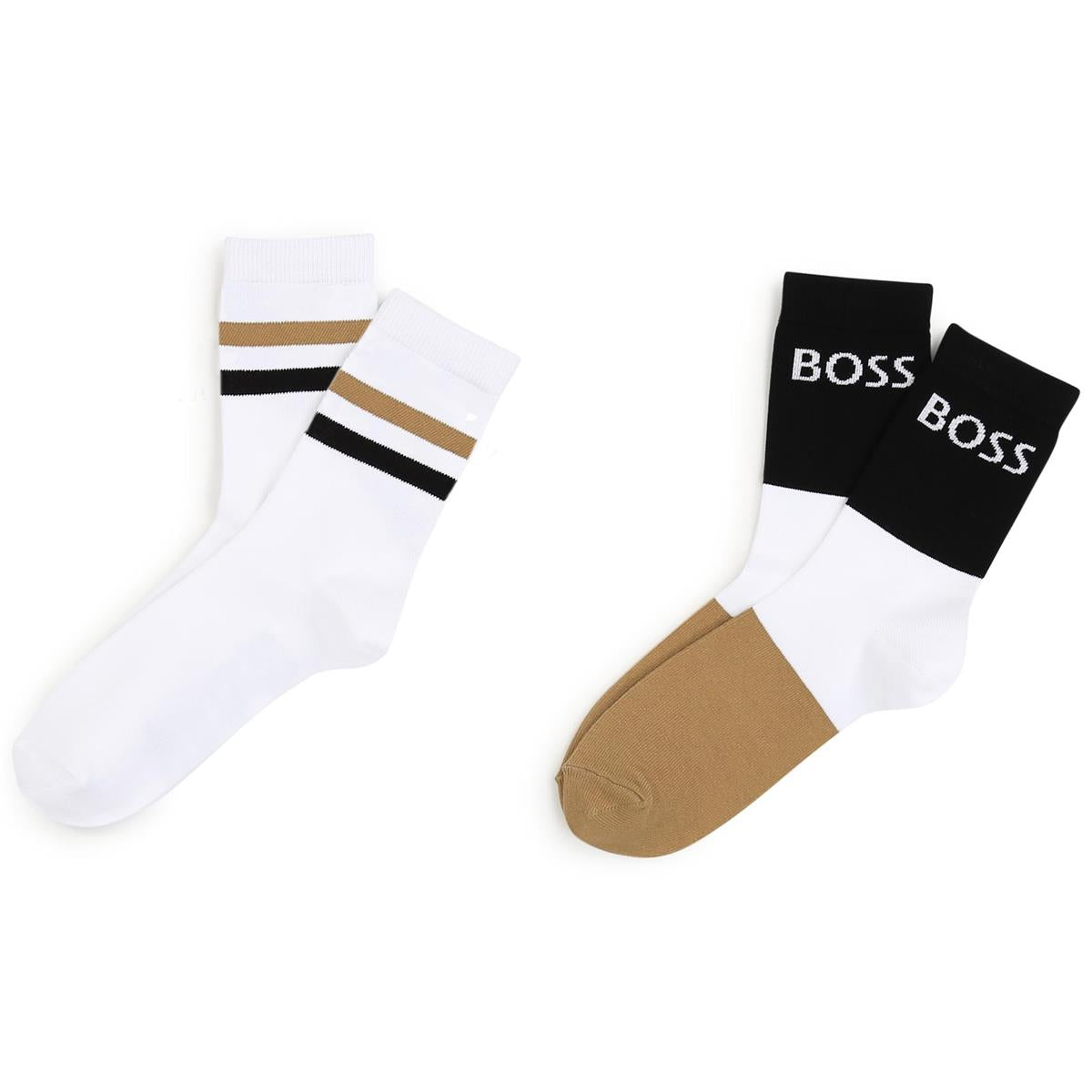 Boys White Logo Socks(2 Pack)