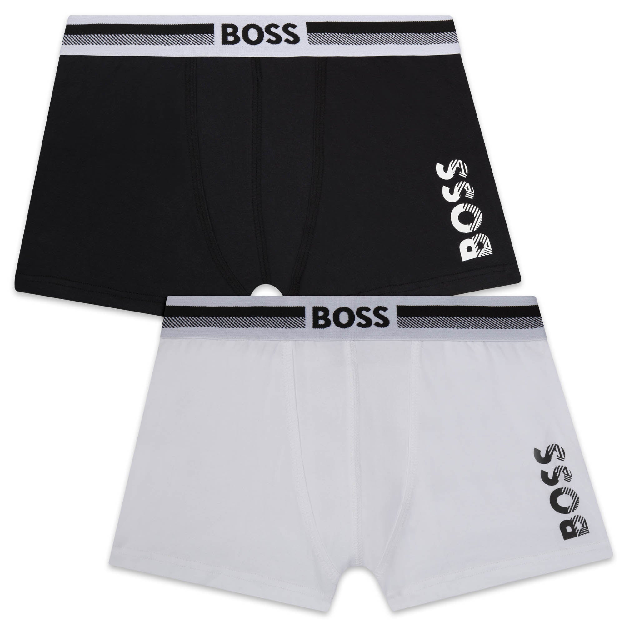 Boys Black Cotton Underwear Set (2 Pack)