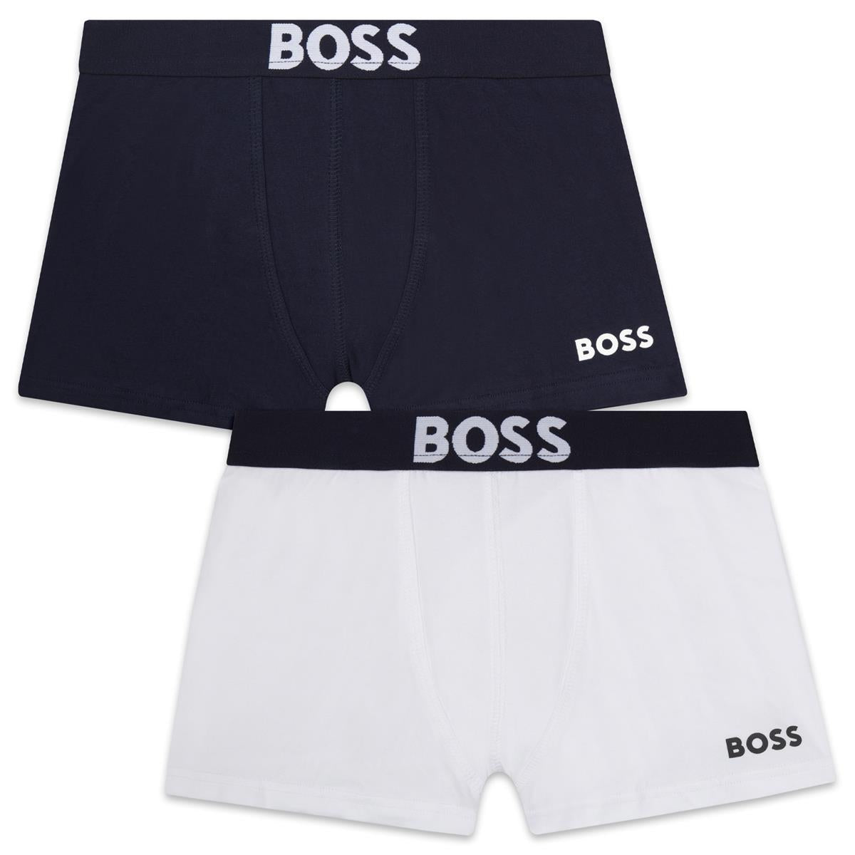 Boys Blue Logo Underwear Set(2 Pack)