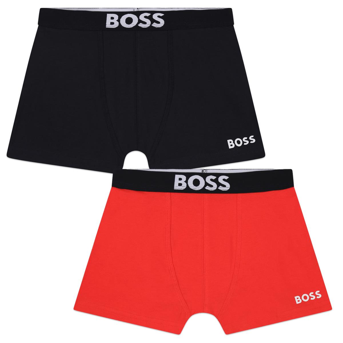 Boys Red Logo Underwear Set(2 Pack)