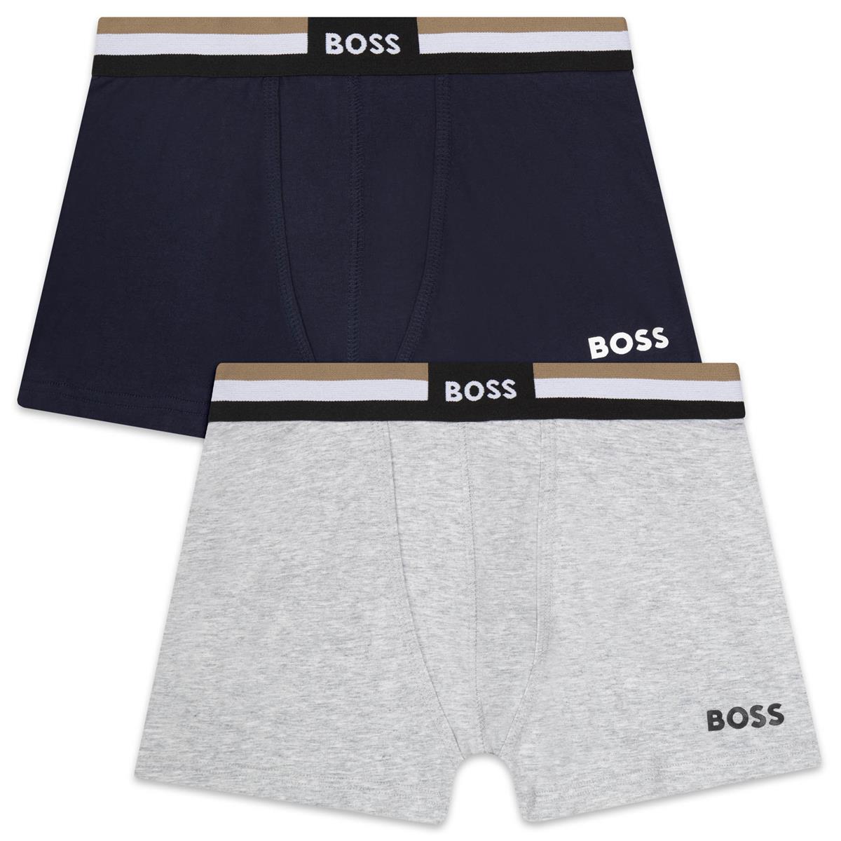 Boys Blue Logo Underwear Set(2 Pack)