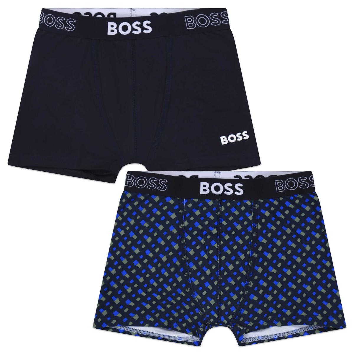 Boys Blue Logo Underwear Set(2 Pack)