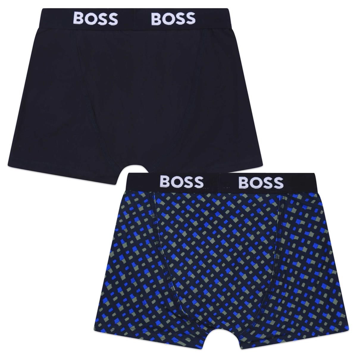 Boys Blue Logo Underwear Set(2 Pack)