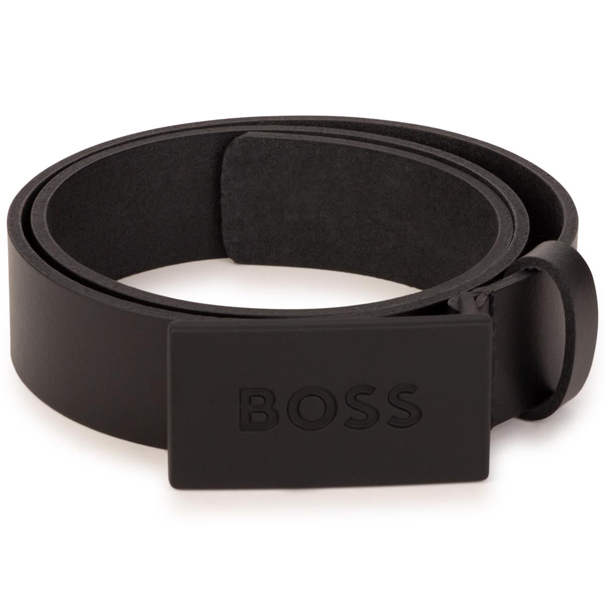 Boys Black Logo Belt