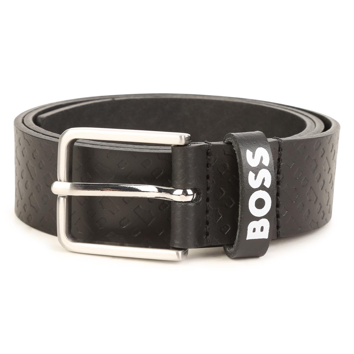 Boys Black Logo Belt