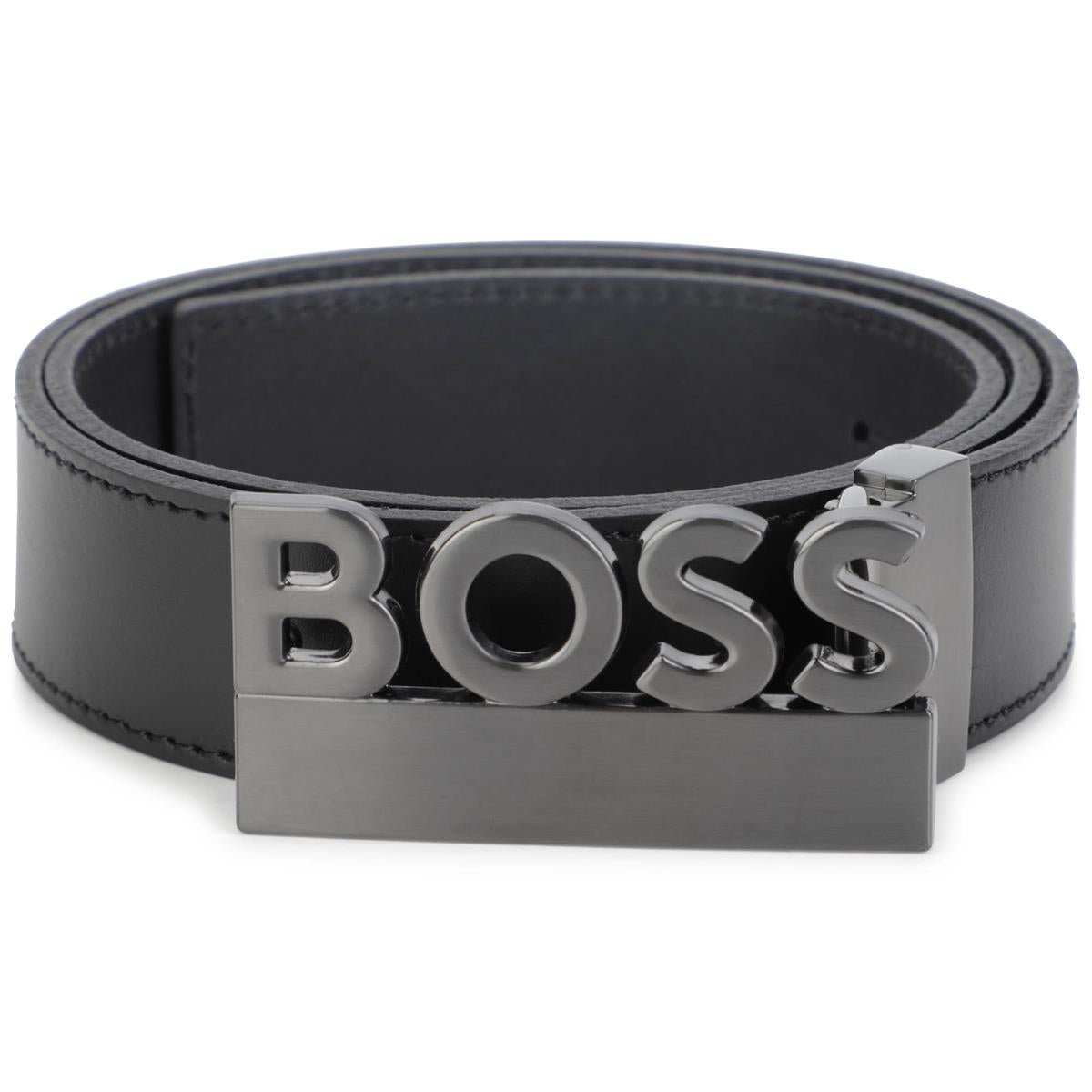 Boys Black Logo Belt