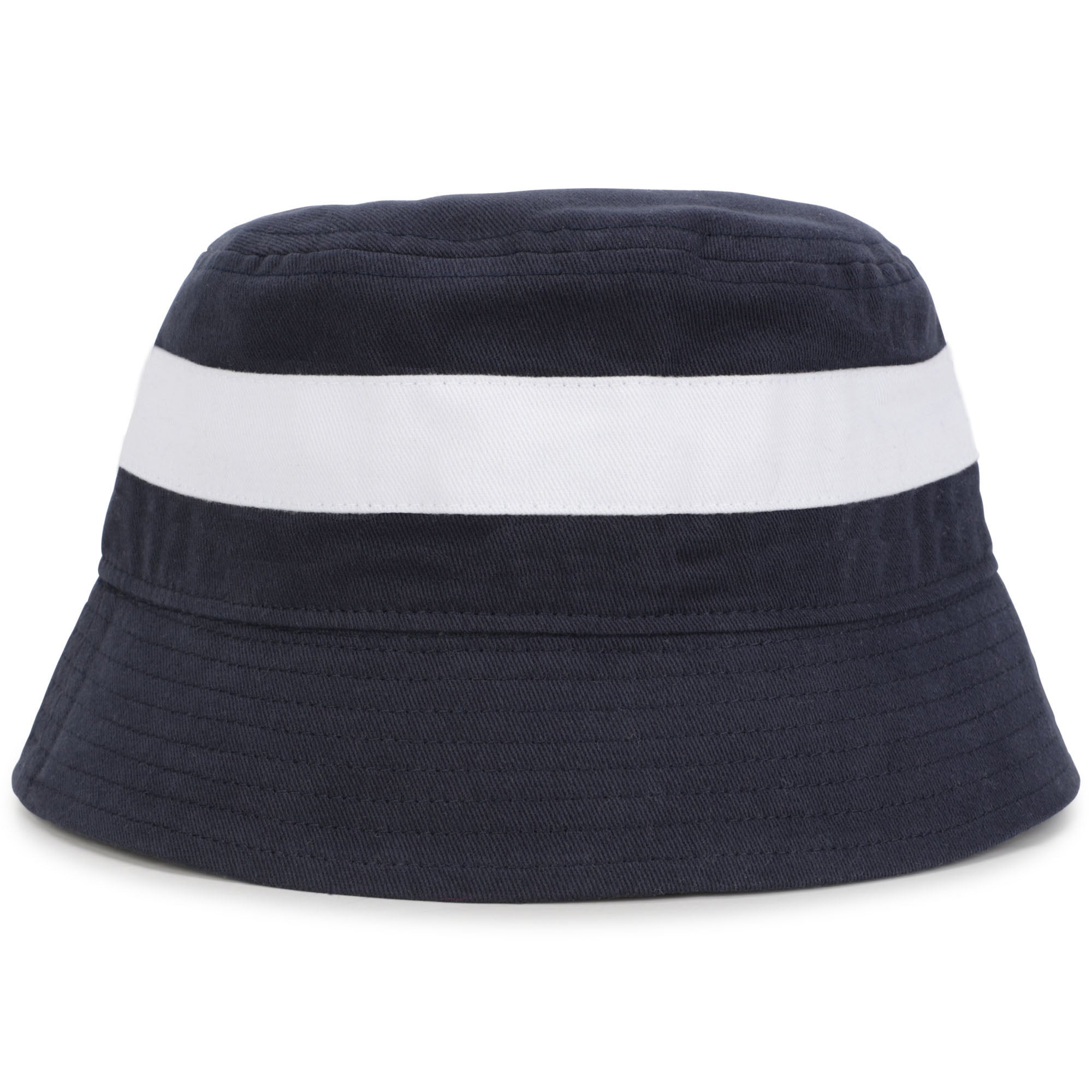 Boys Navy Logo Cotton Bucket Hat