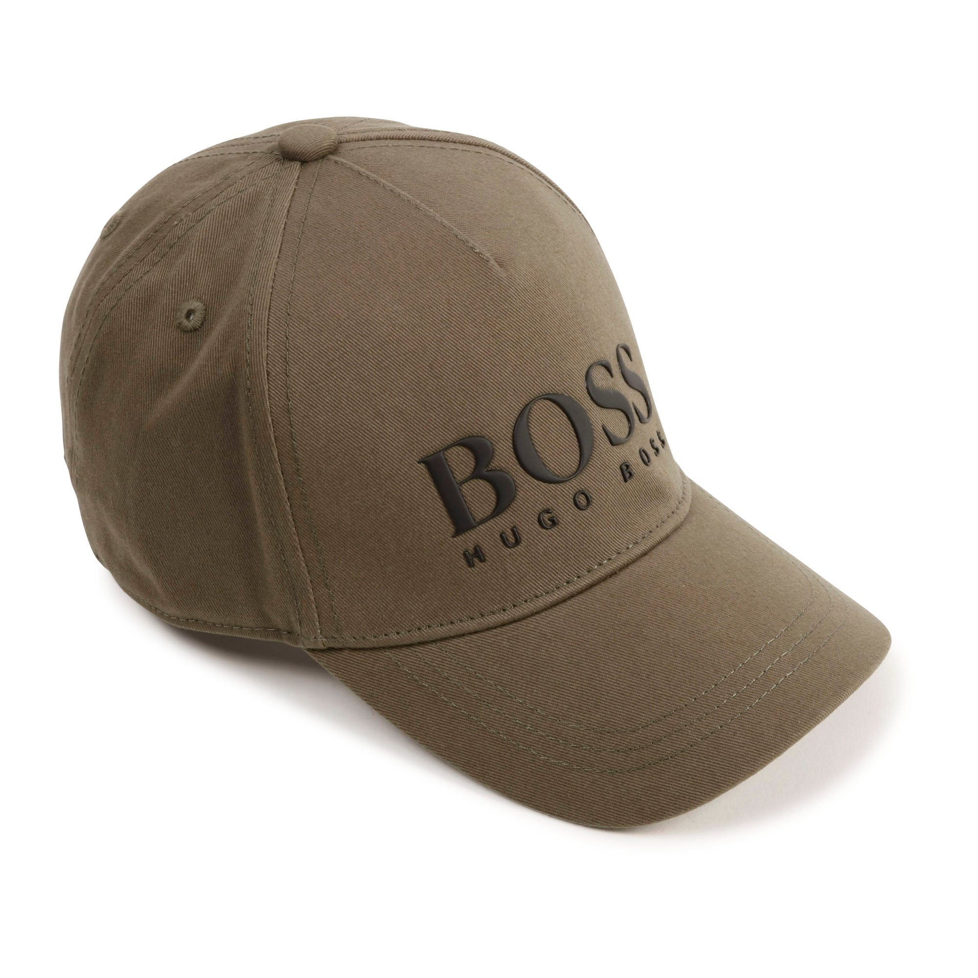Boys Green Logo Cotton Cap