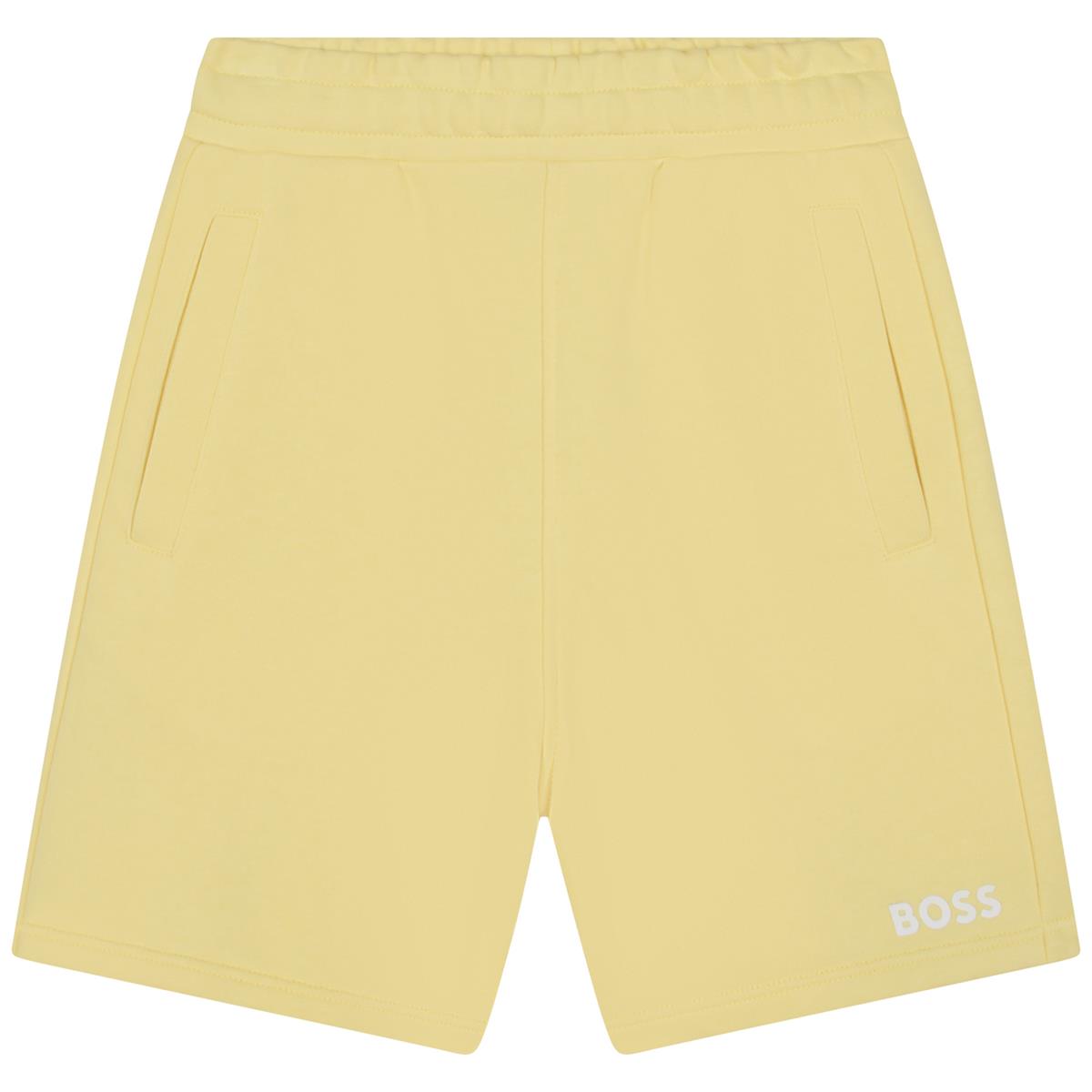 Boys Yellow Cotton Shorts