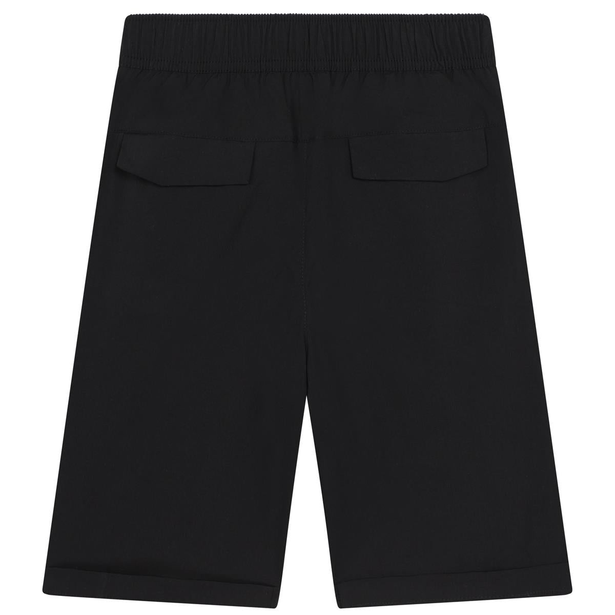 Boys Black Cotton Shorts