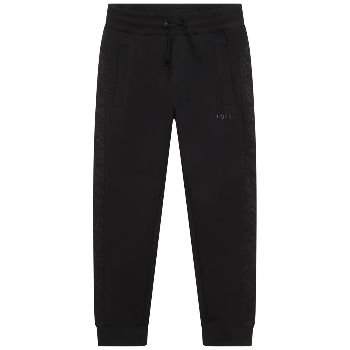 Boys Black Cotton Trousers