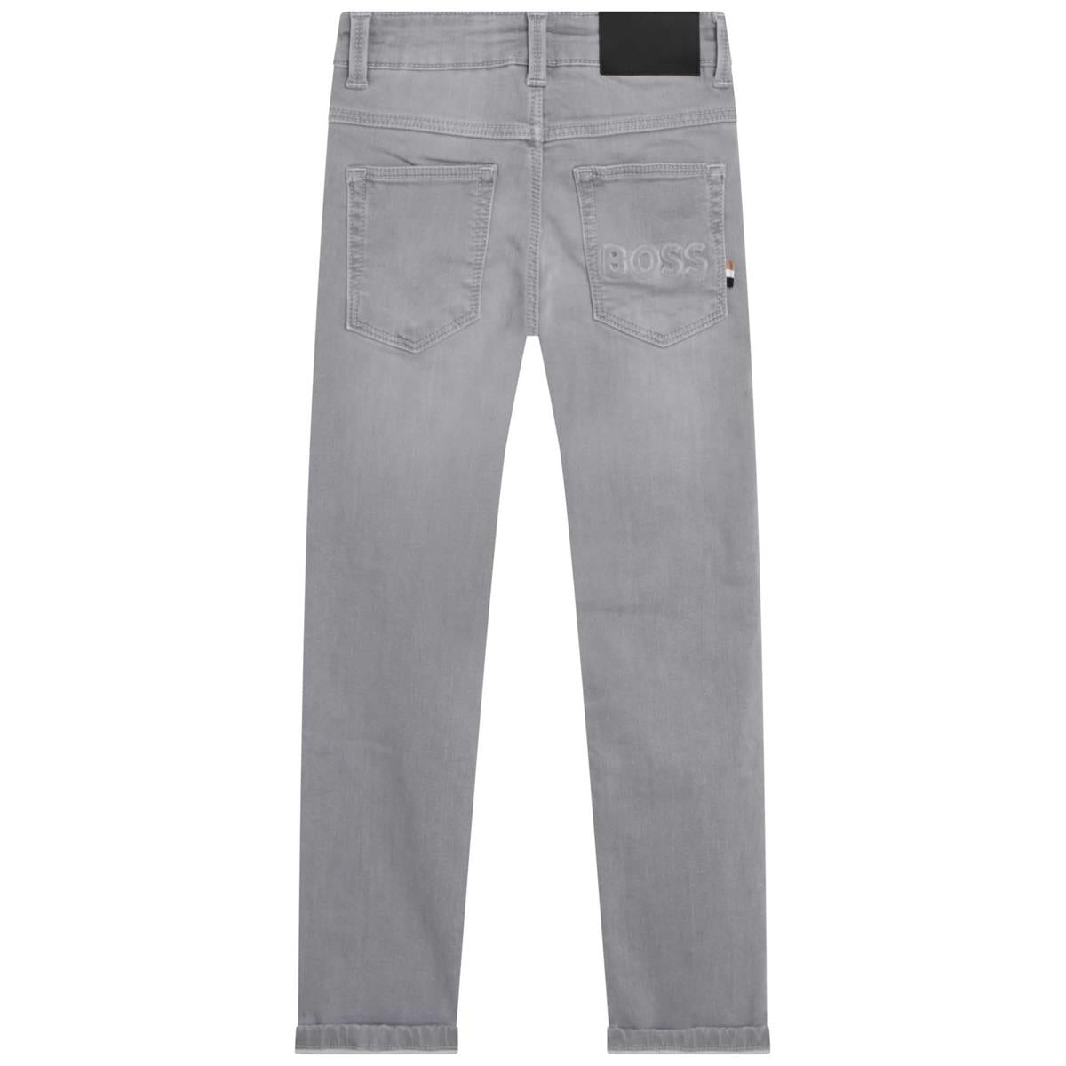 Boys Grey Denim Trousers