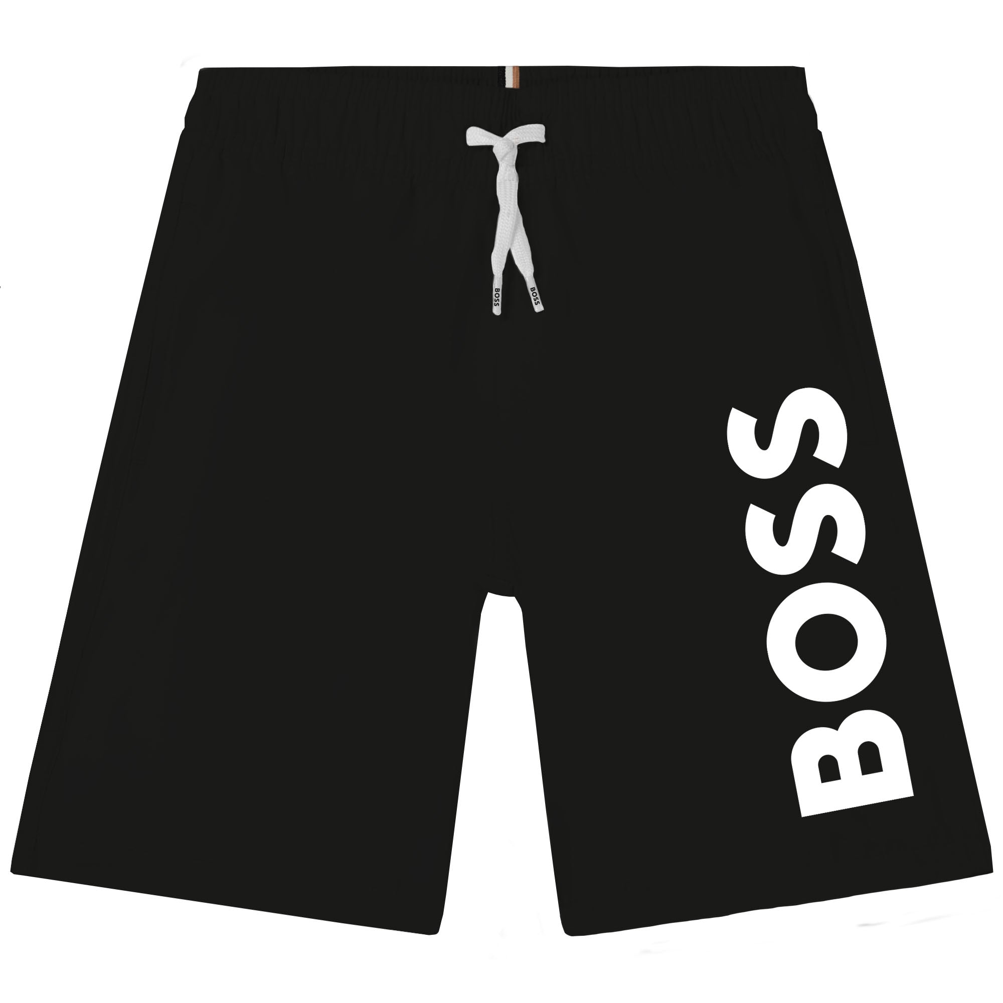 Boys Black Logo Swim Shorts