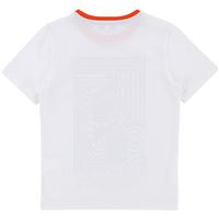 Boys White Printed Cotton Jersey T-shirt