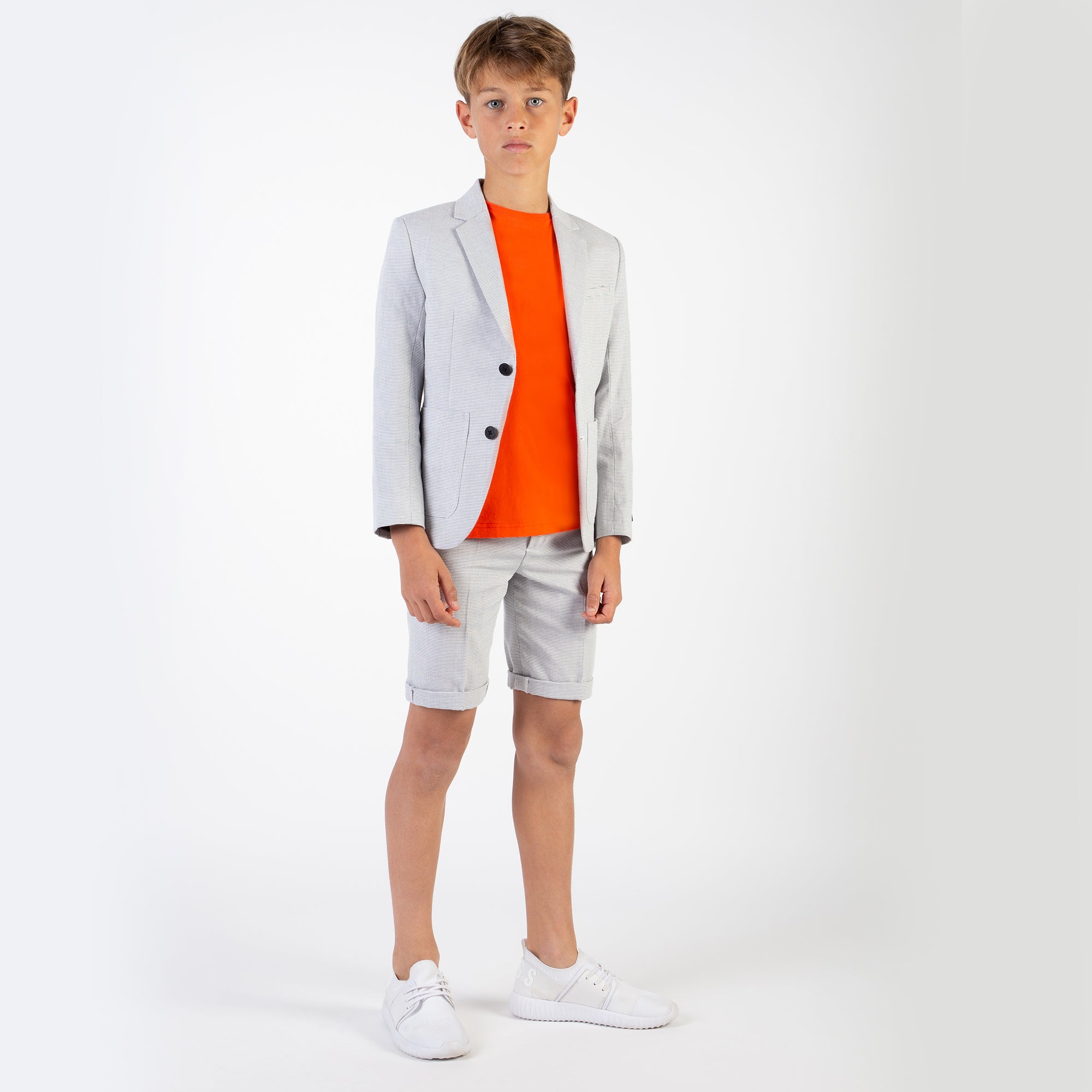 Boys Orange Cotton T-shirt