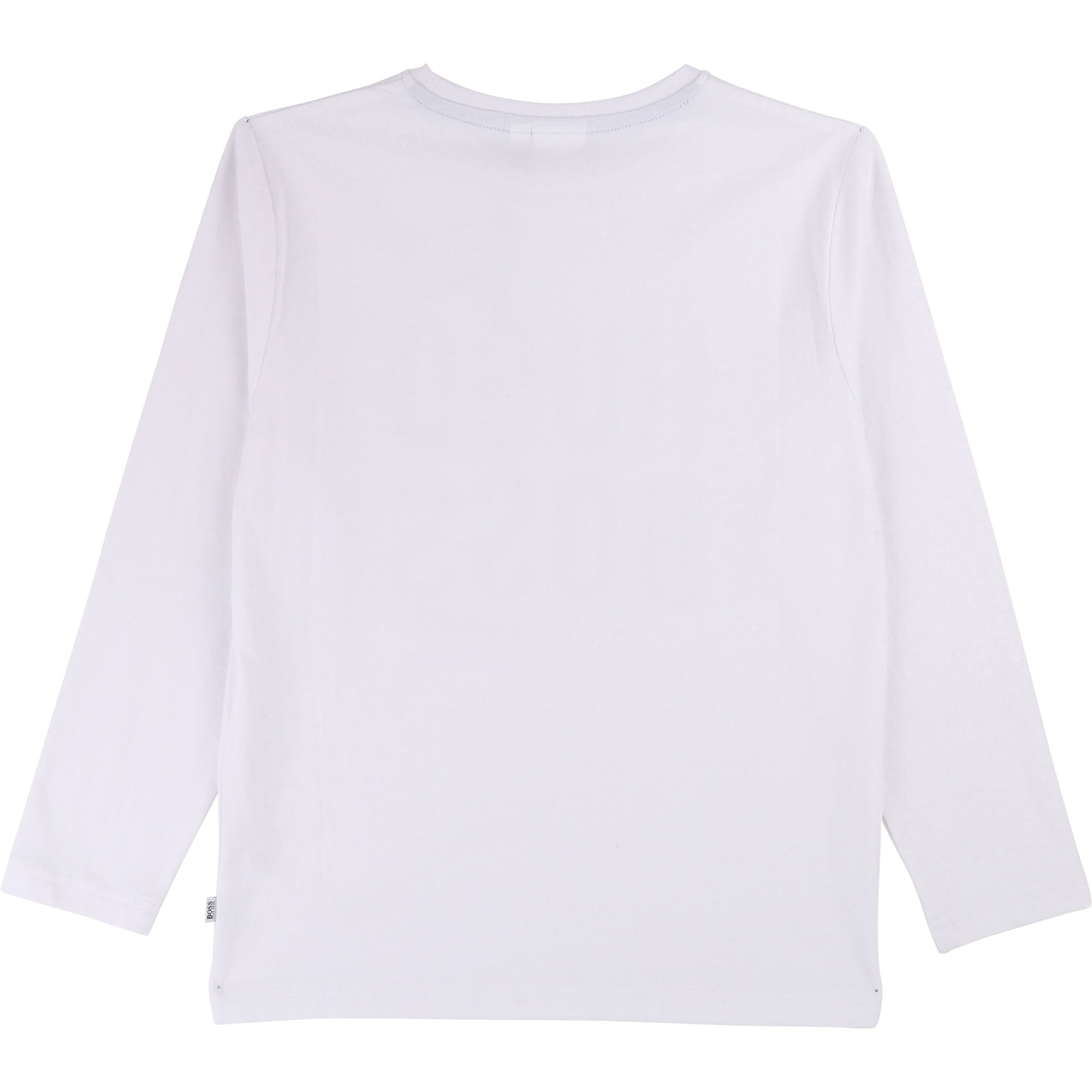 Boys White Logo Cotton Shirt