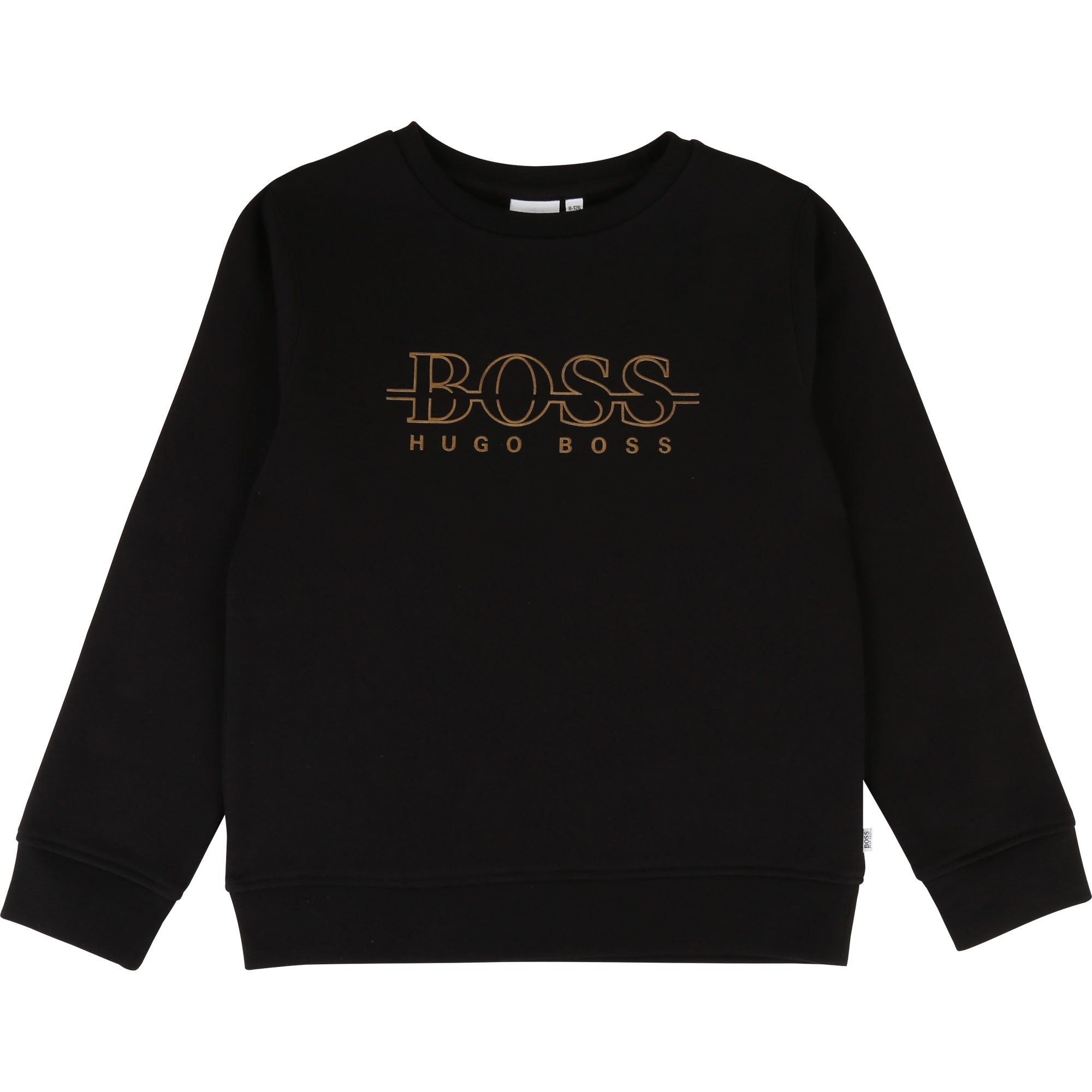 Boys Black Logo Cotton Sweater