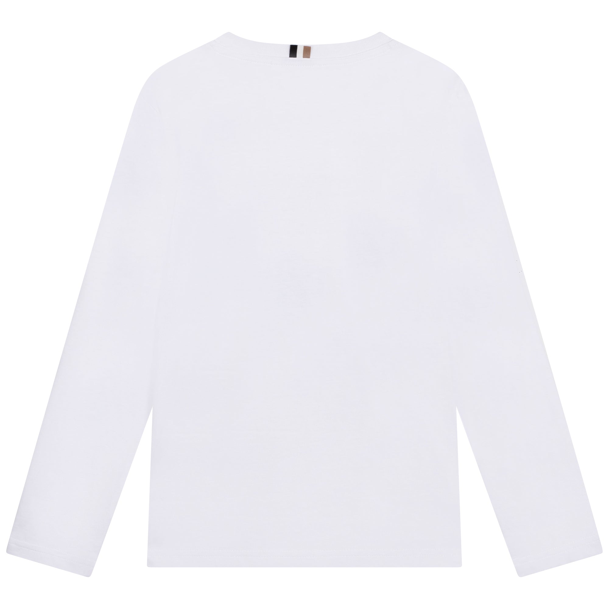 Boys White Printed Cotton T-Shirt