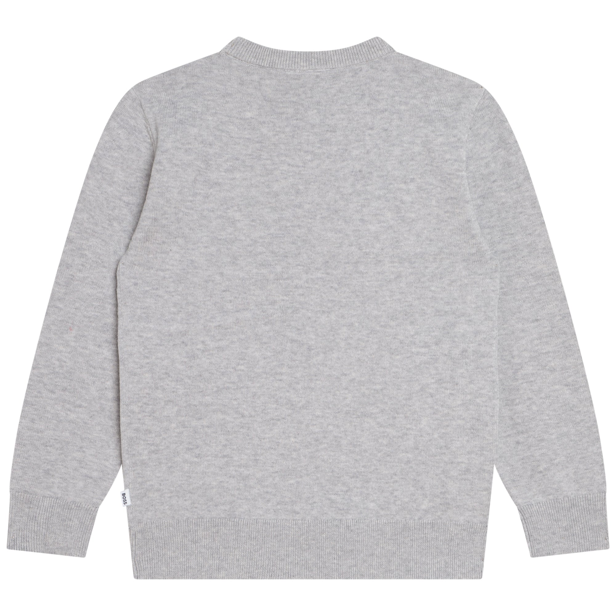 Boys Grey Logo Cotton Sweatshirt