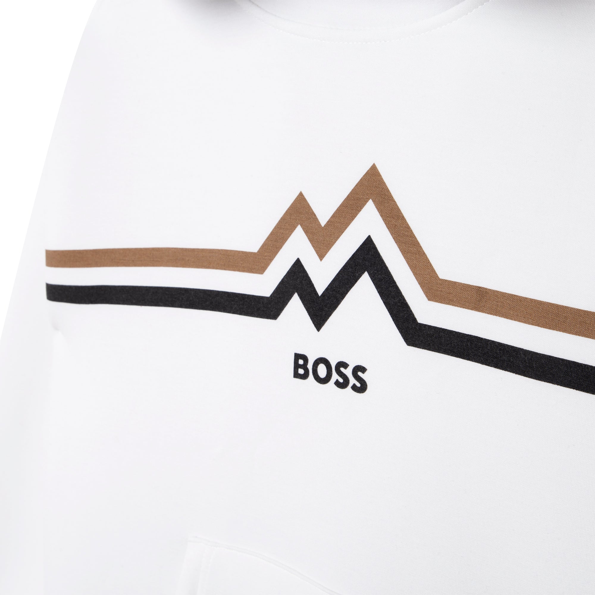 Boys White Hooded Cotton Sweatshirt