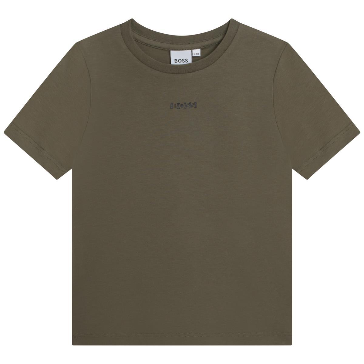 Boys & Girls Green Cotton T-Shirt